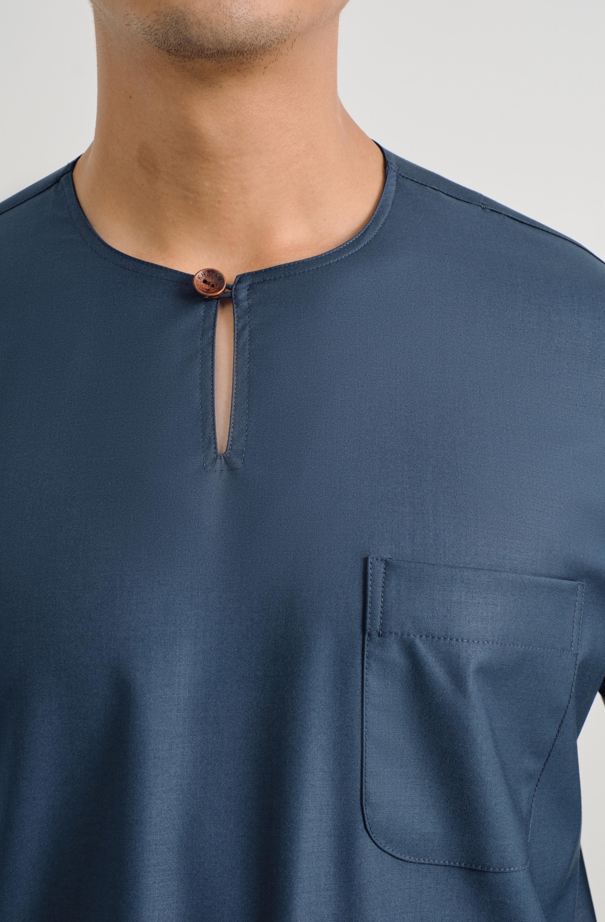 Patawali Classic Fit Baju Melayu Teluk Belanga - Peacock Green