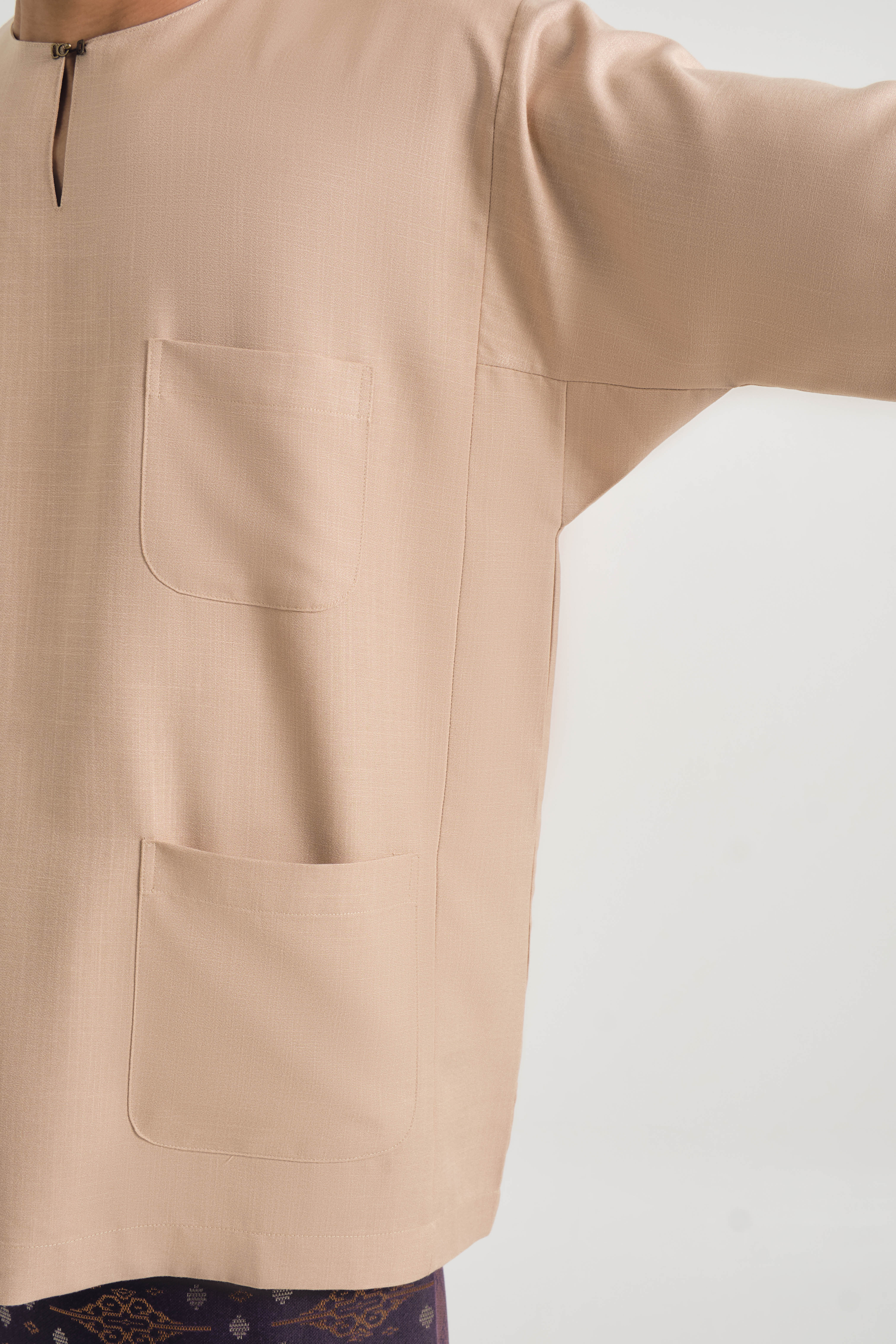 OG' Series Baju Melayu Teluk Belanga Klasik Seluar Modern - Perang Padi