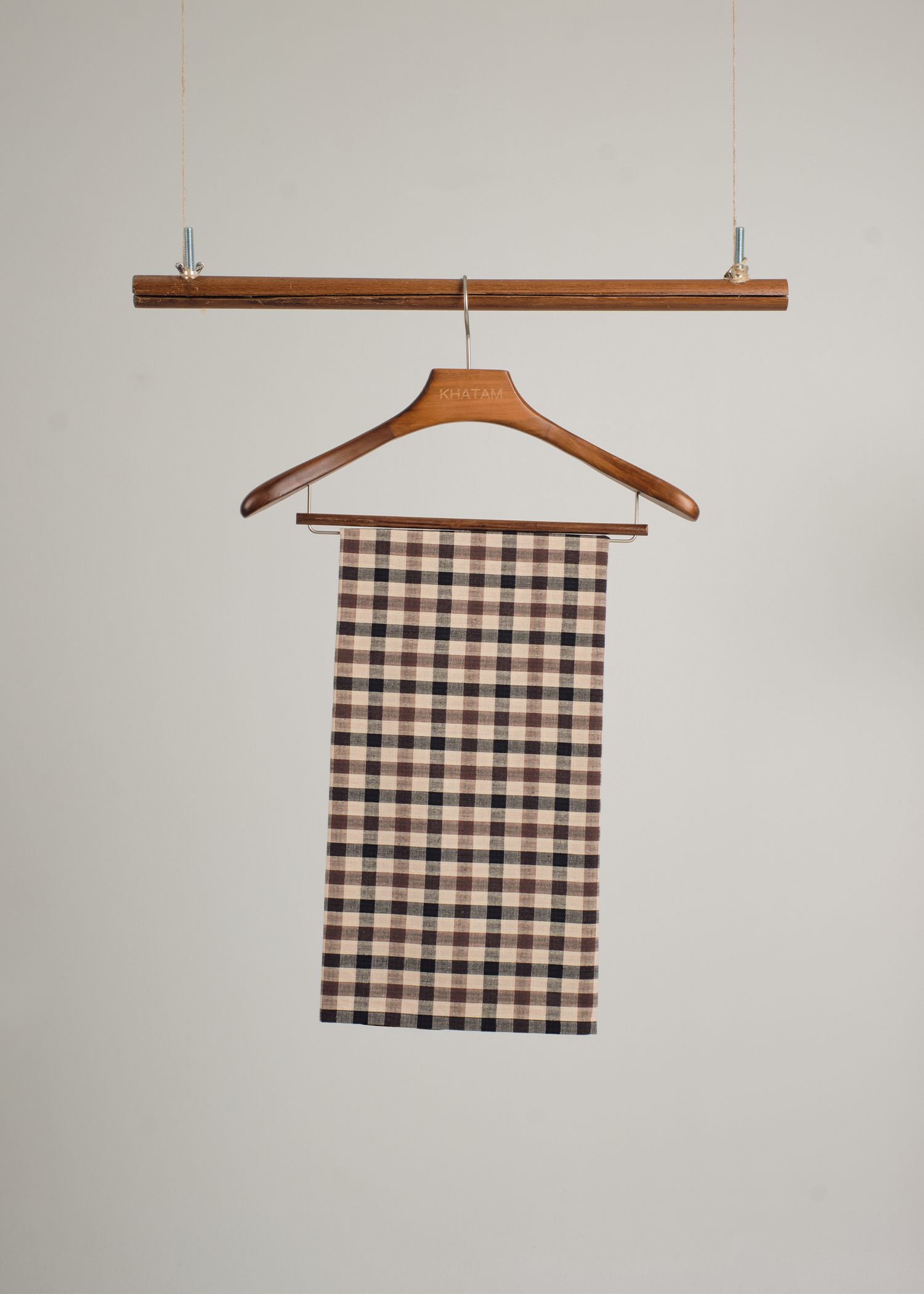 Mansoor Men Samping - Plaid Beige