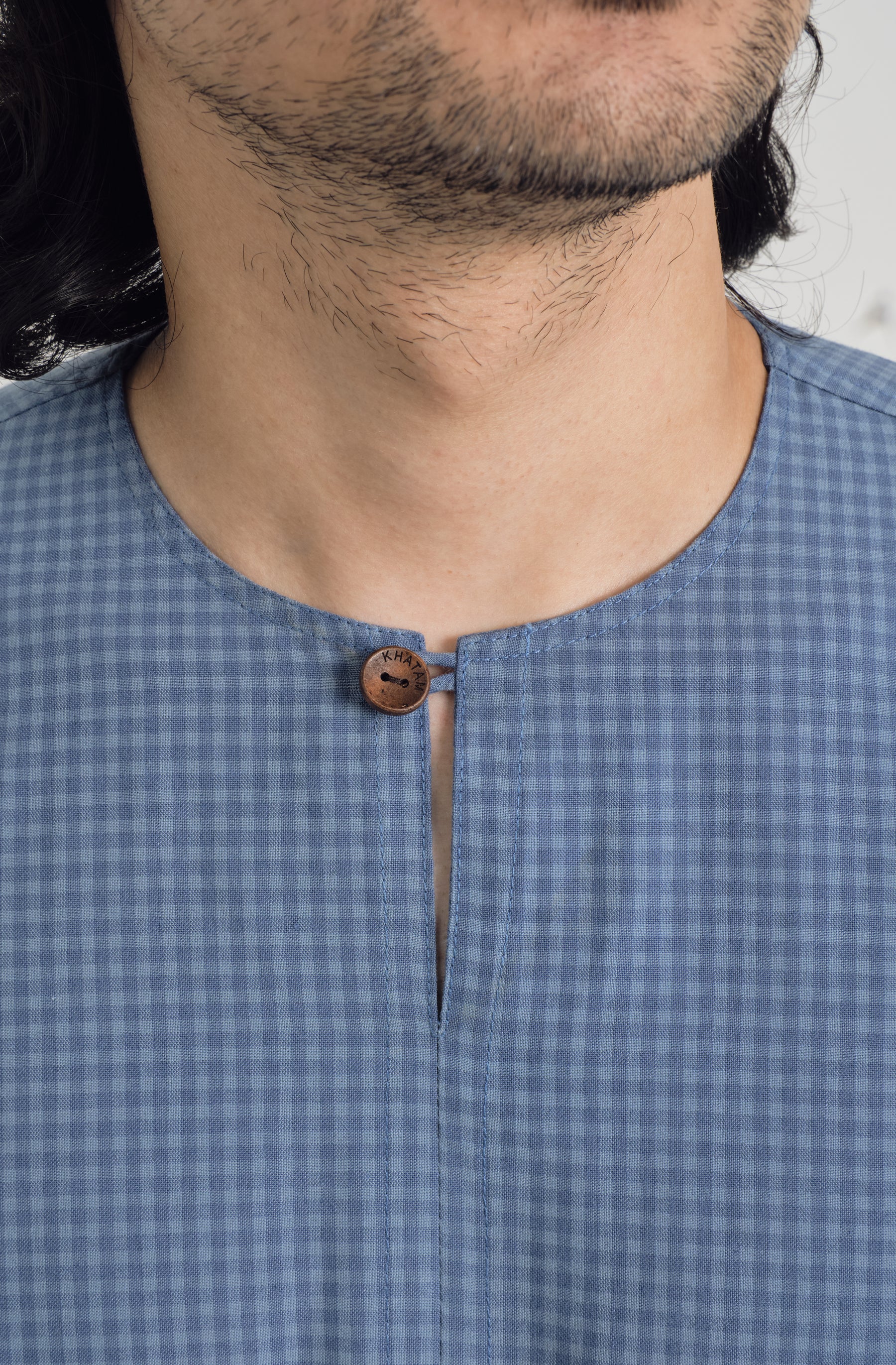 Jalenan Modern Fit Top - Plaid Blue