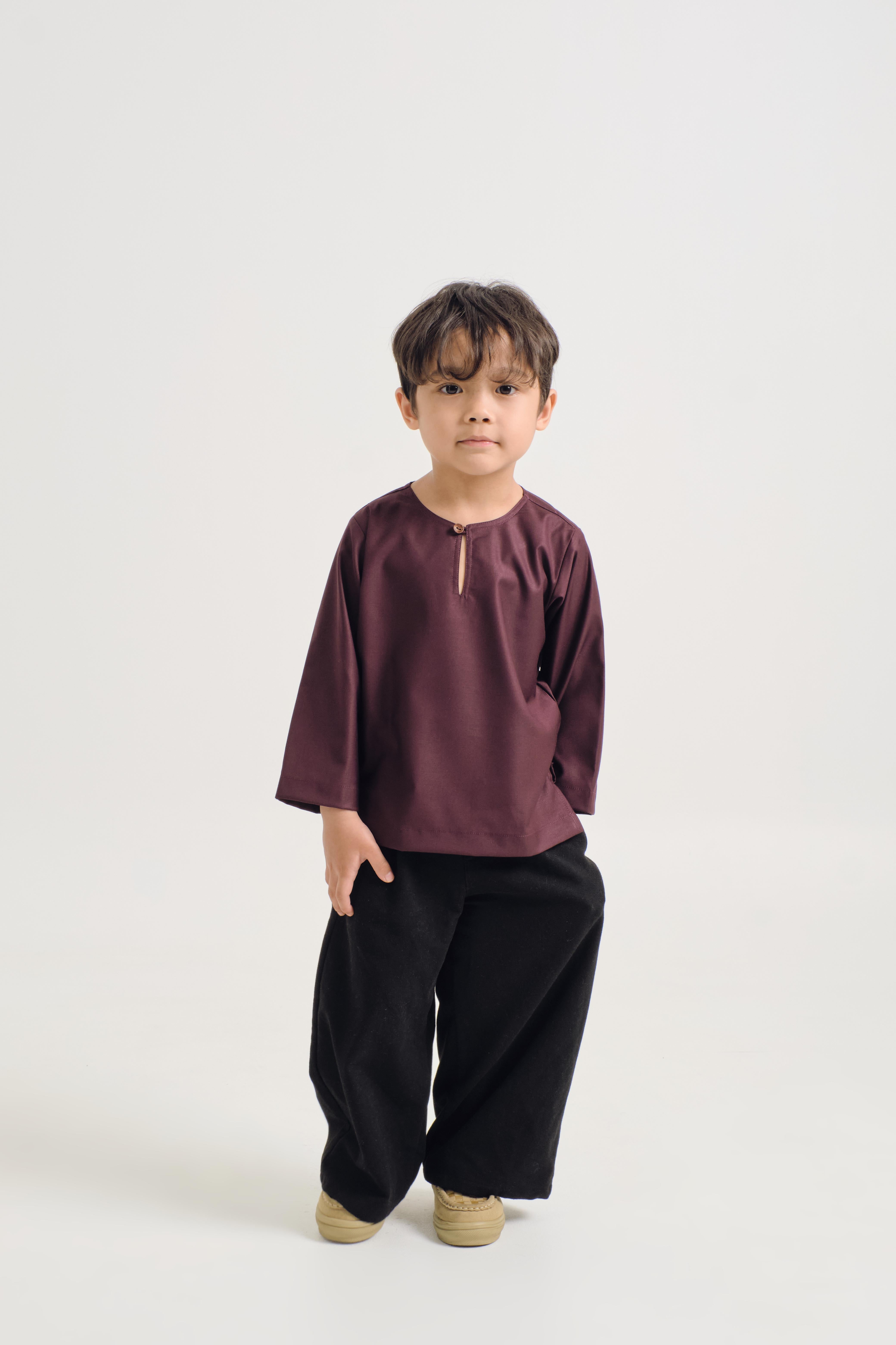 Patawali Boys Top - Plum