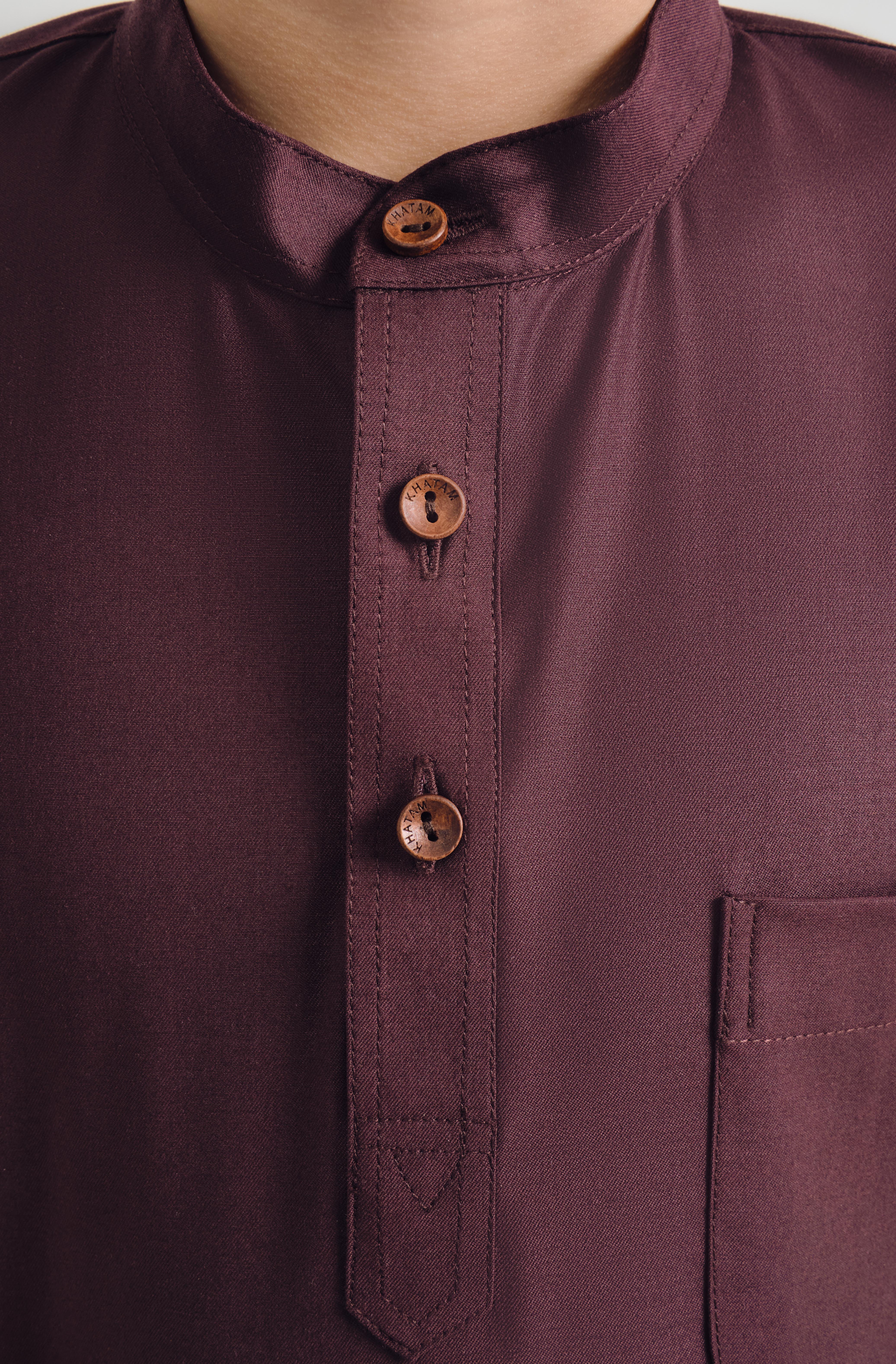 Patawali Boys Baju Melayu Cekak Musang - Plum