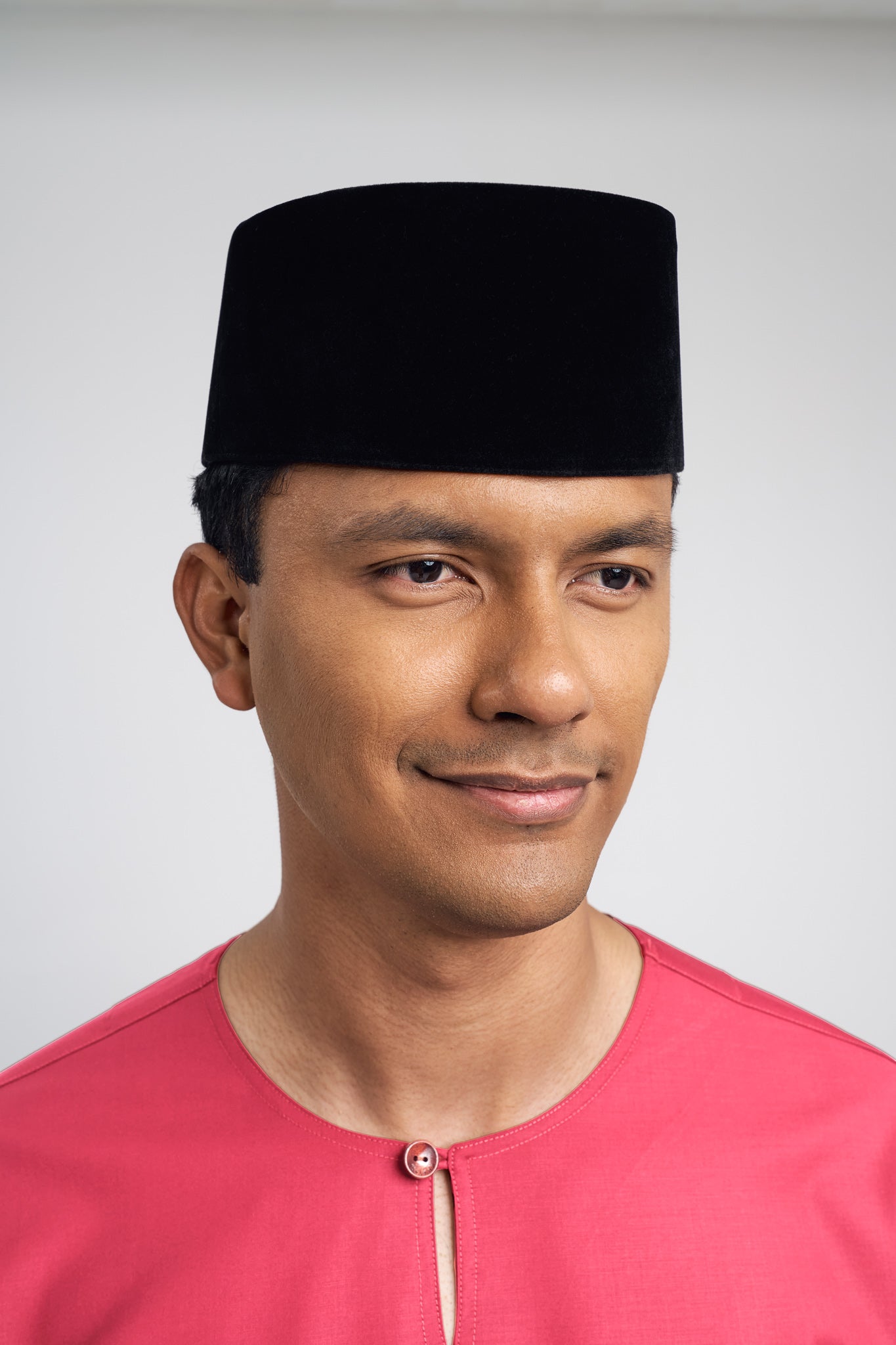 Patawali Modern Fit Baju Melayu Teluk Belanga - Rose Red