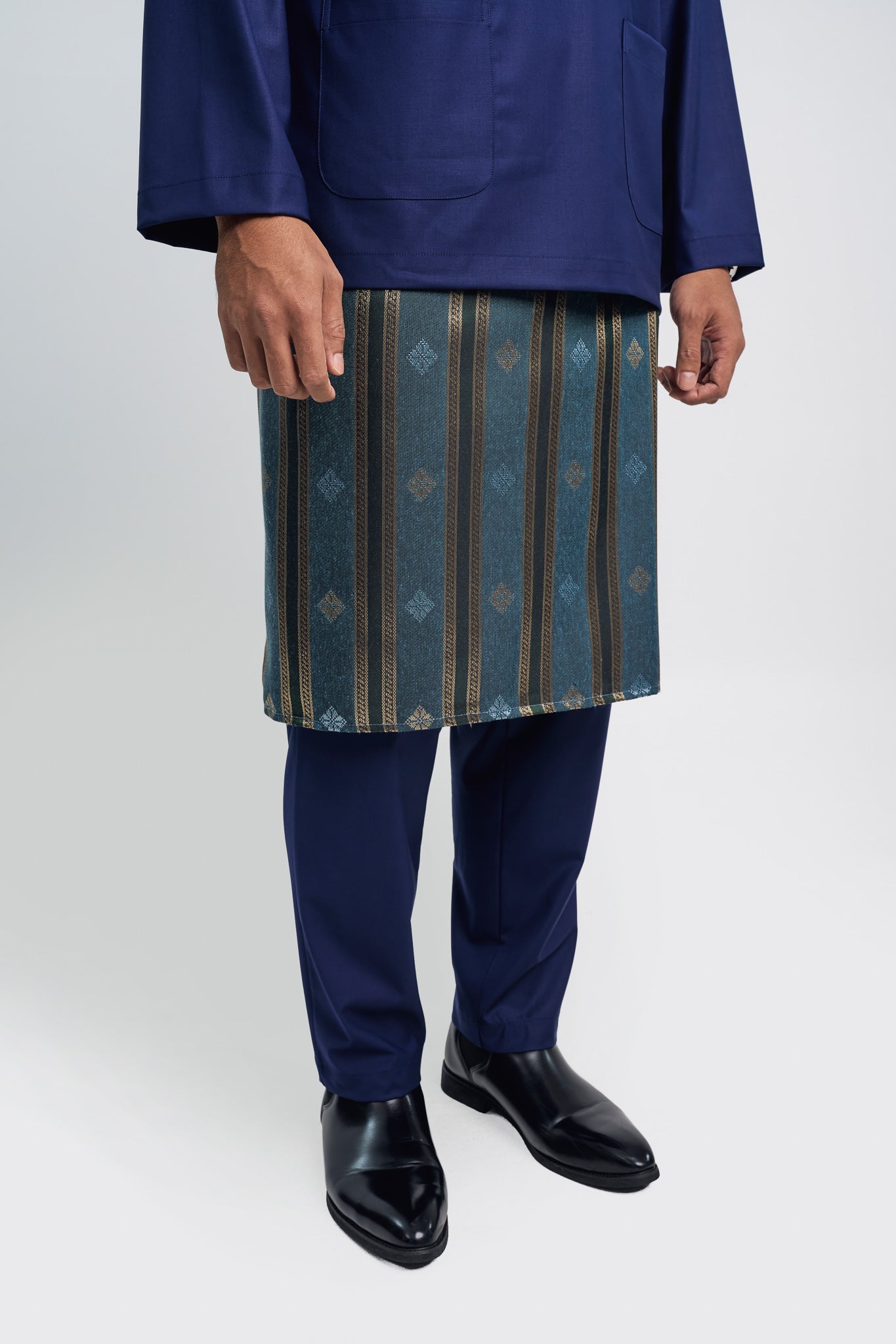 Patawali Modern Fit Baju Melayu Teluk Belanga - Royal Blue