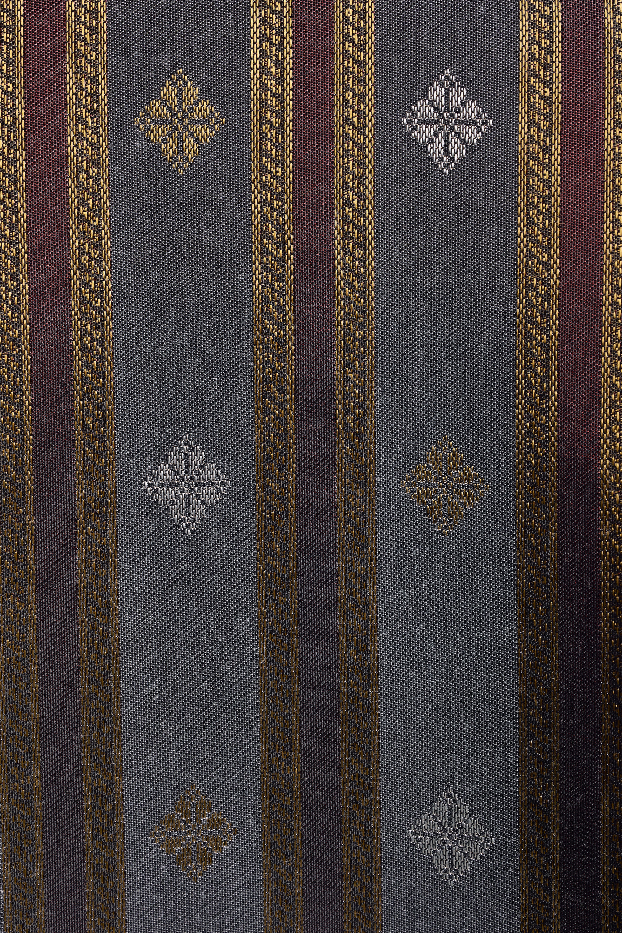 Samping Galur Kelopak - Kelabu Merah