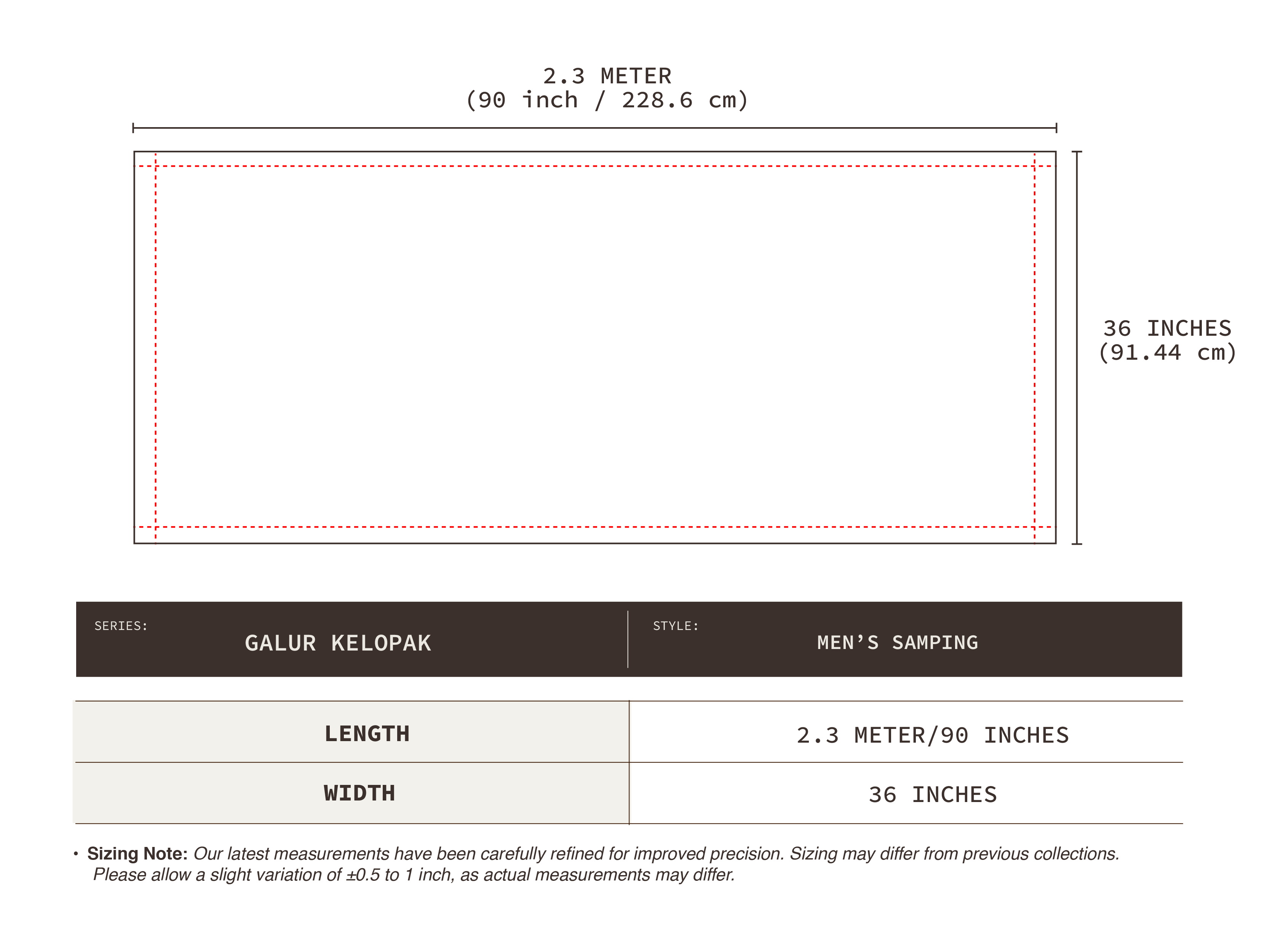Samping Galur Kelopak - Hijau Coklat
