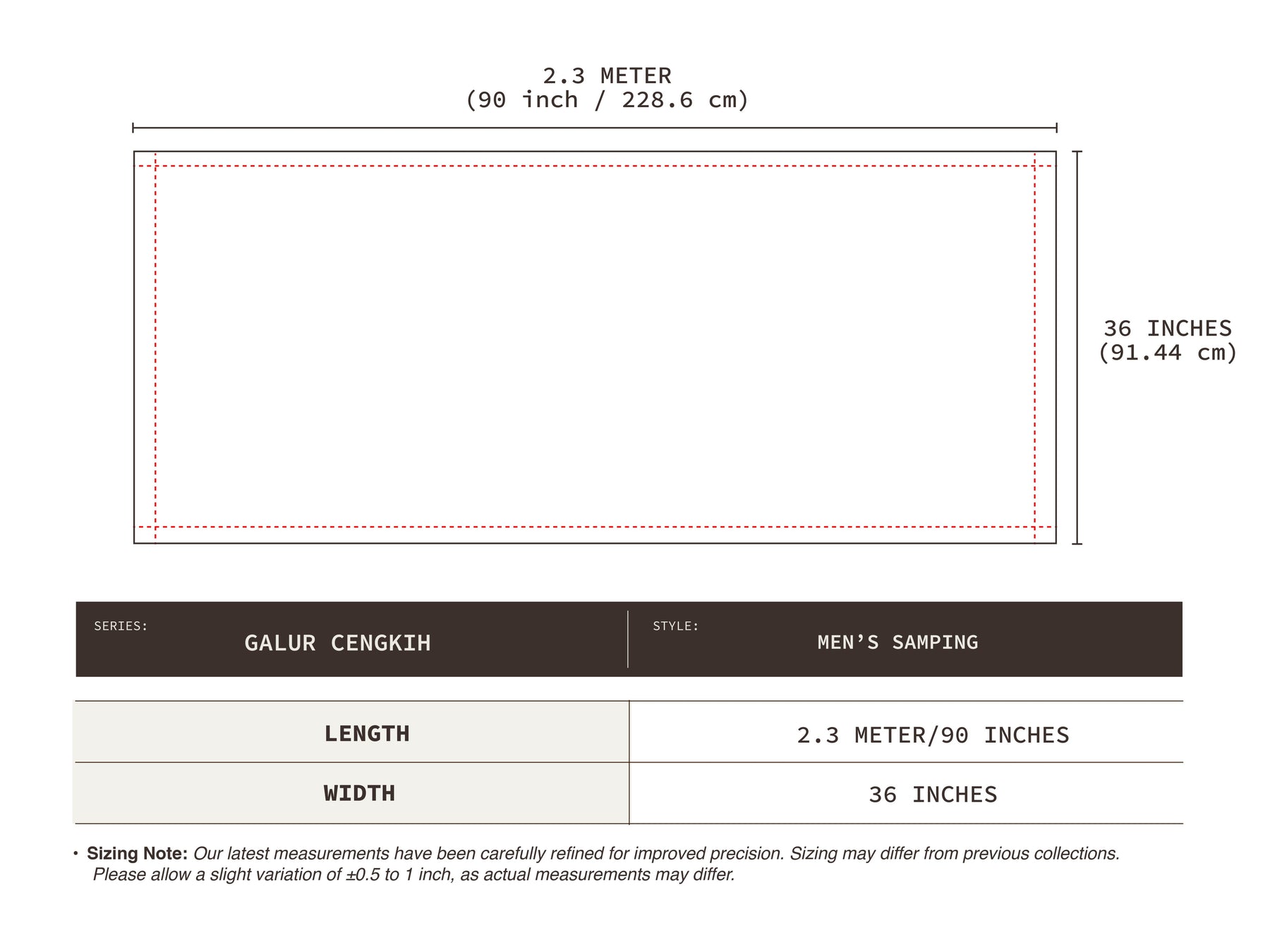 Samping Galur Cengkih - Hitam Emas