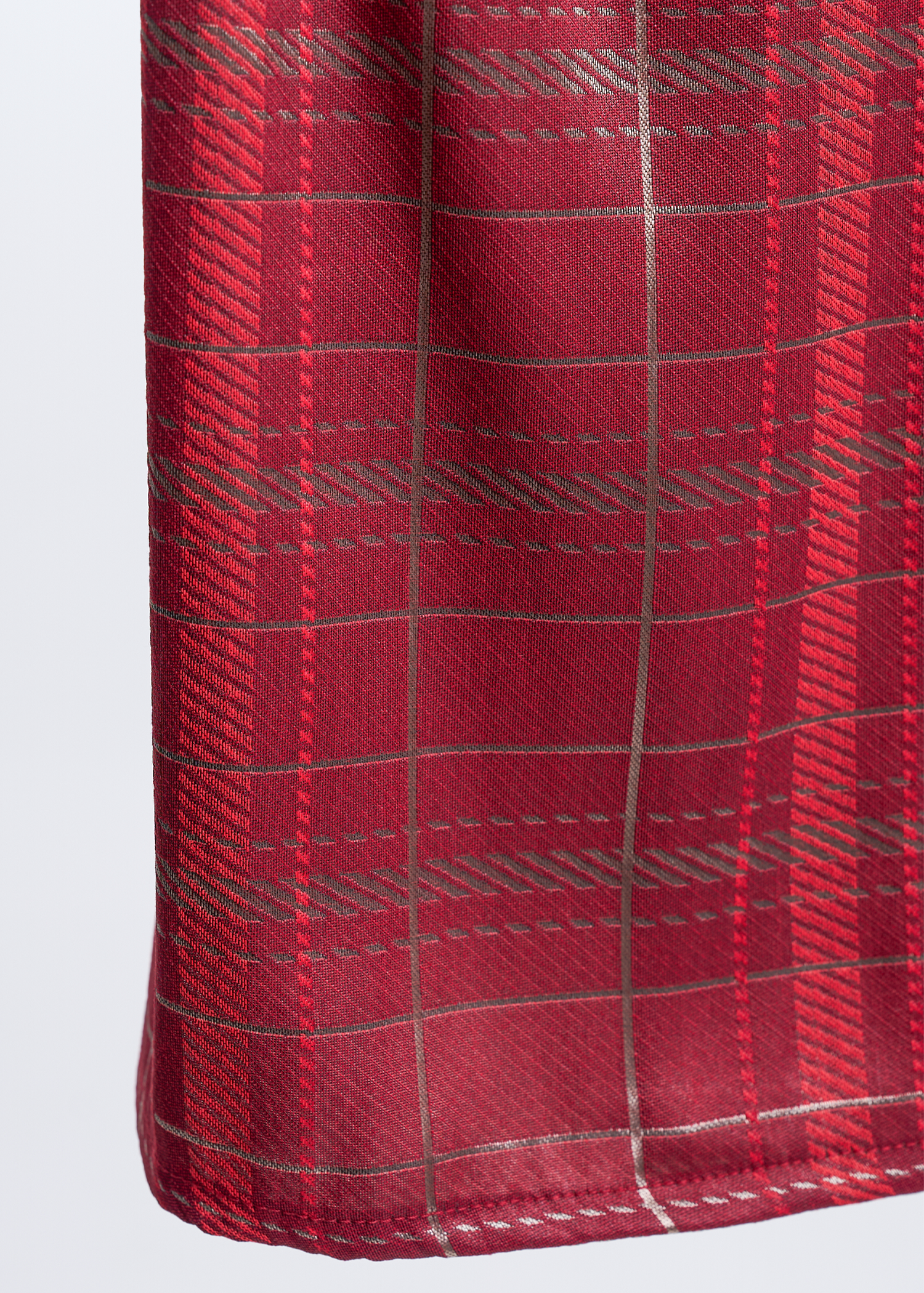 Boys Samping Larik Kekisi - Merah Hati