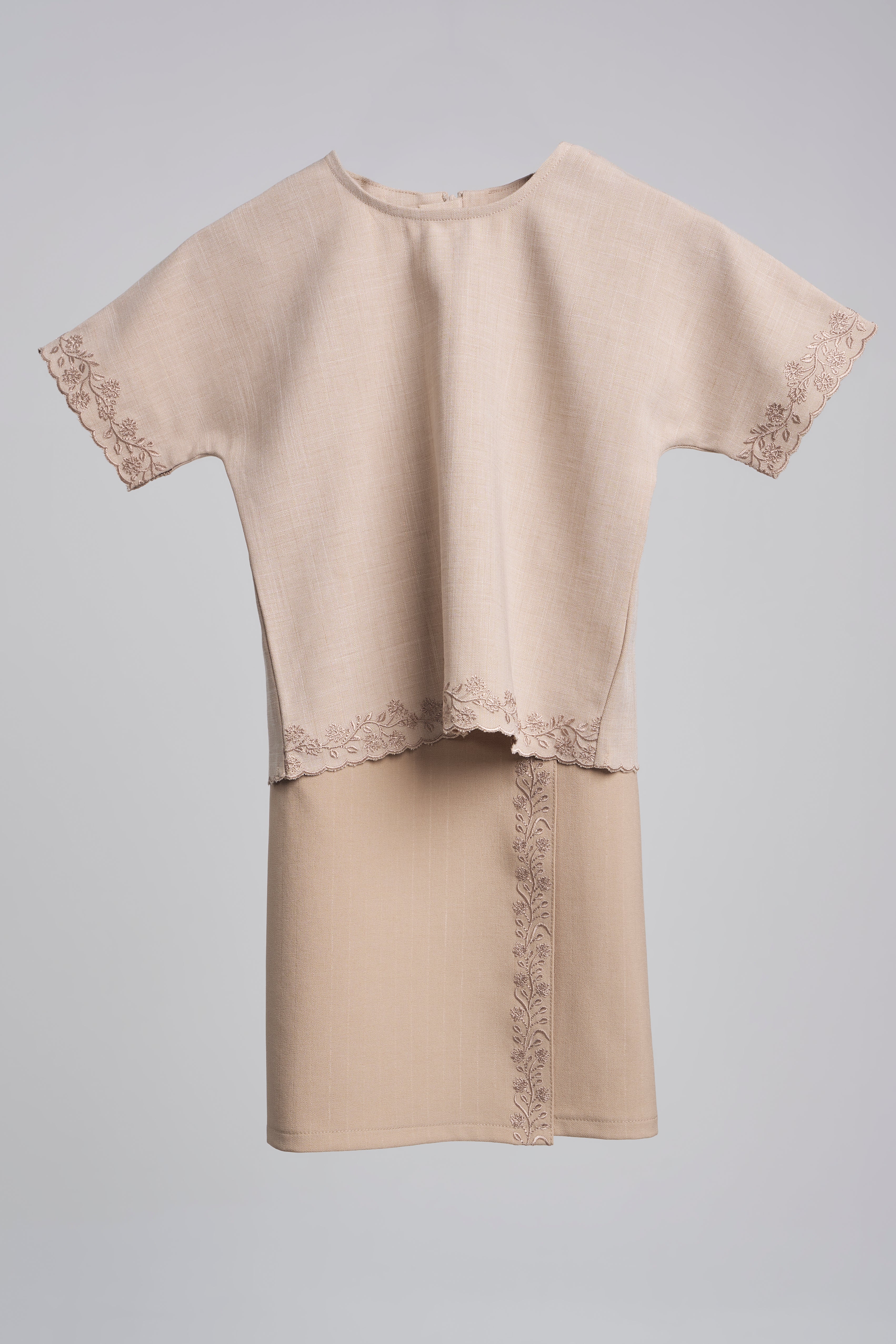 Setanjong Baby Girl Baju Kurung - Beige