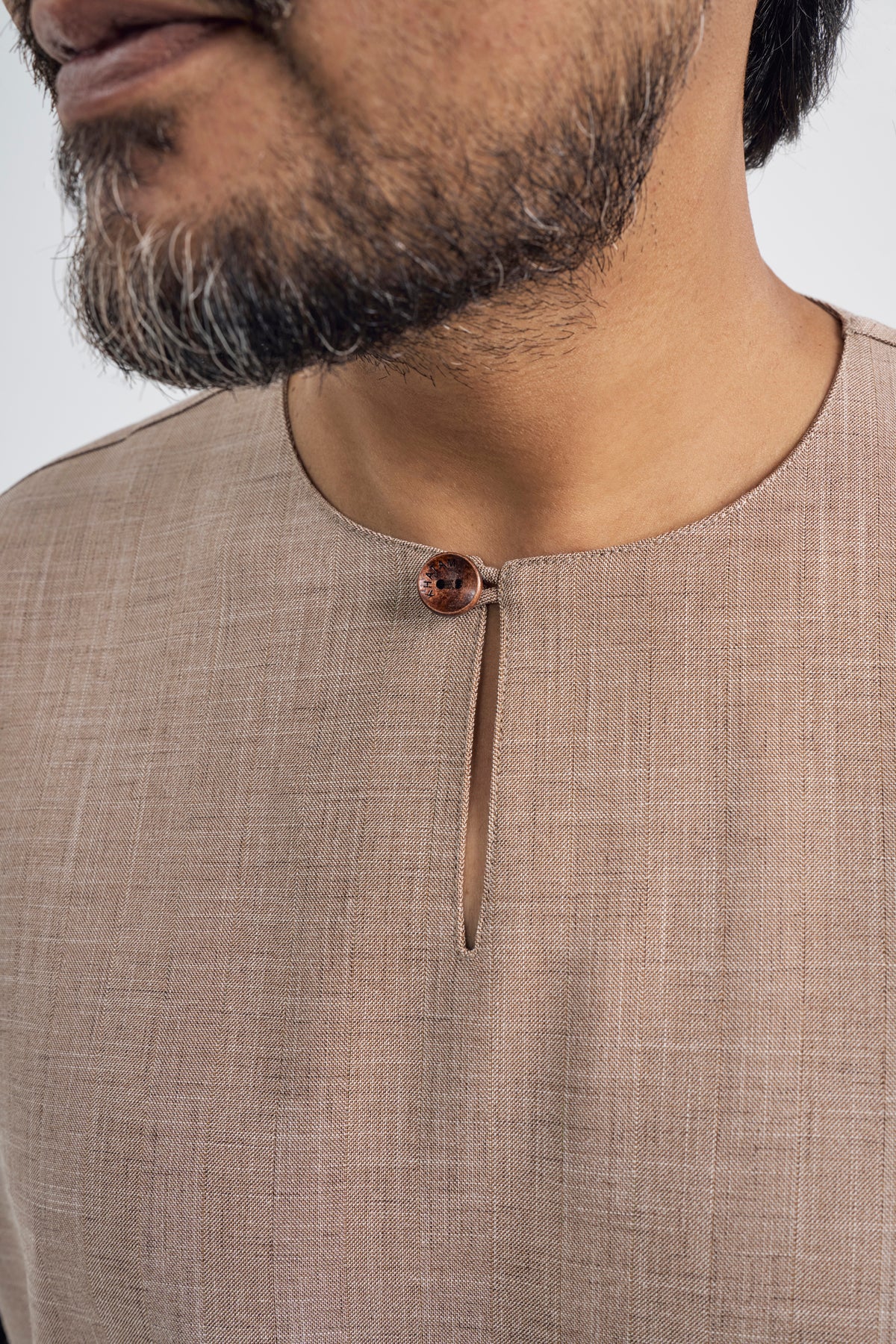 Setanjong Loose Fit Men Top - Brown