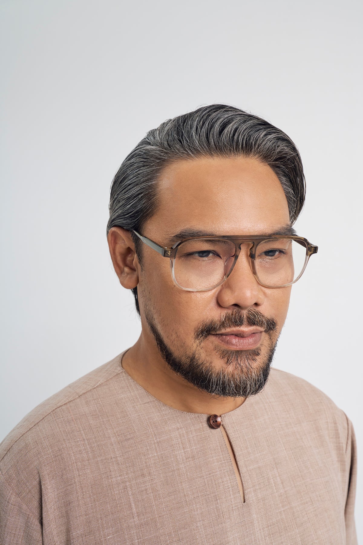 Setanjong Loose Fit Men Top - Brown