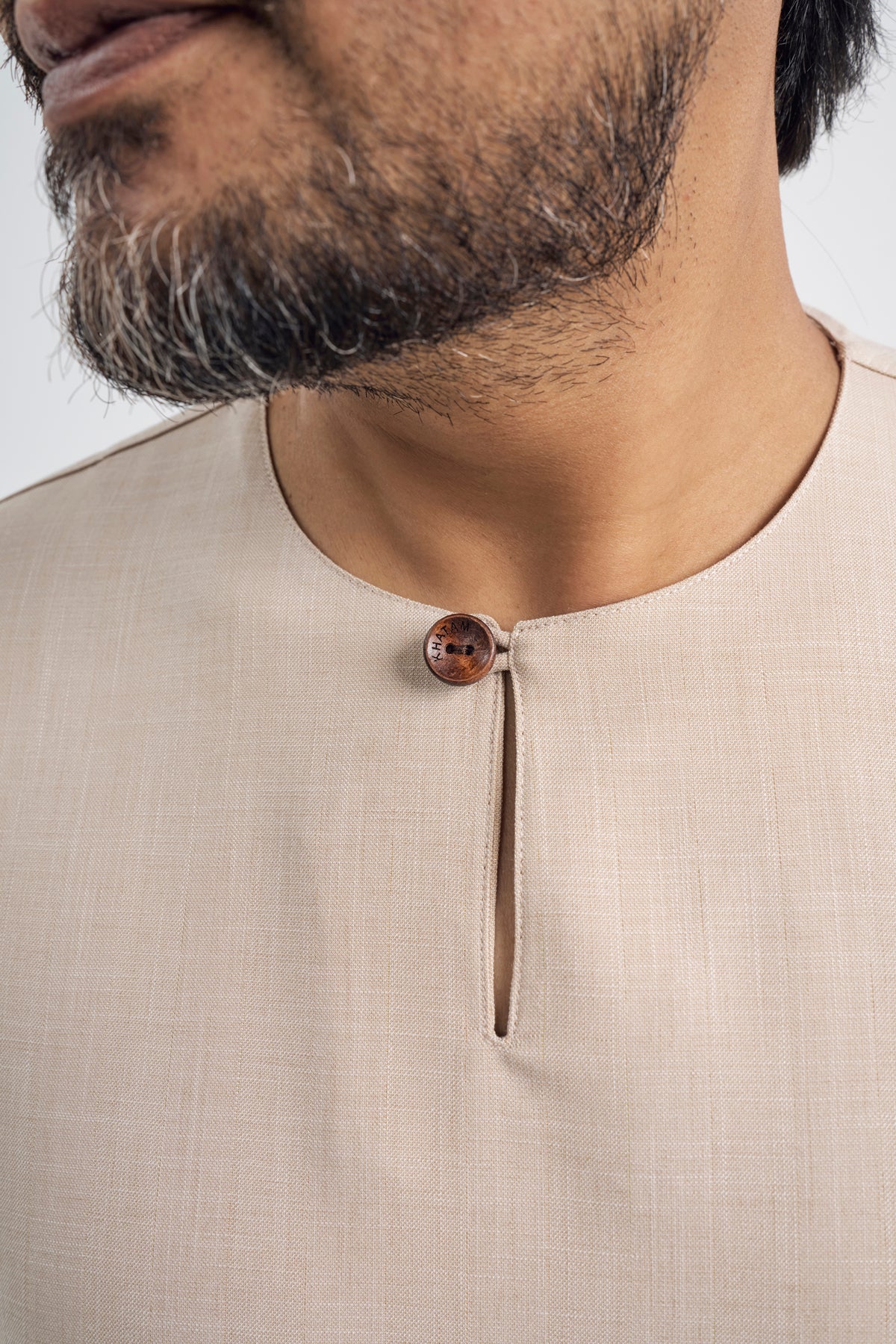 Setanjong Loose Fit Men Top - Beige