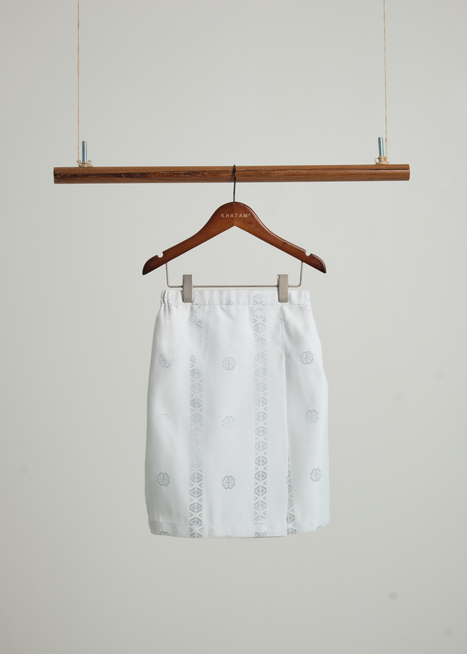 Boys Samping Kembang Anakan Mawar - Silver White