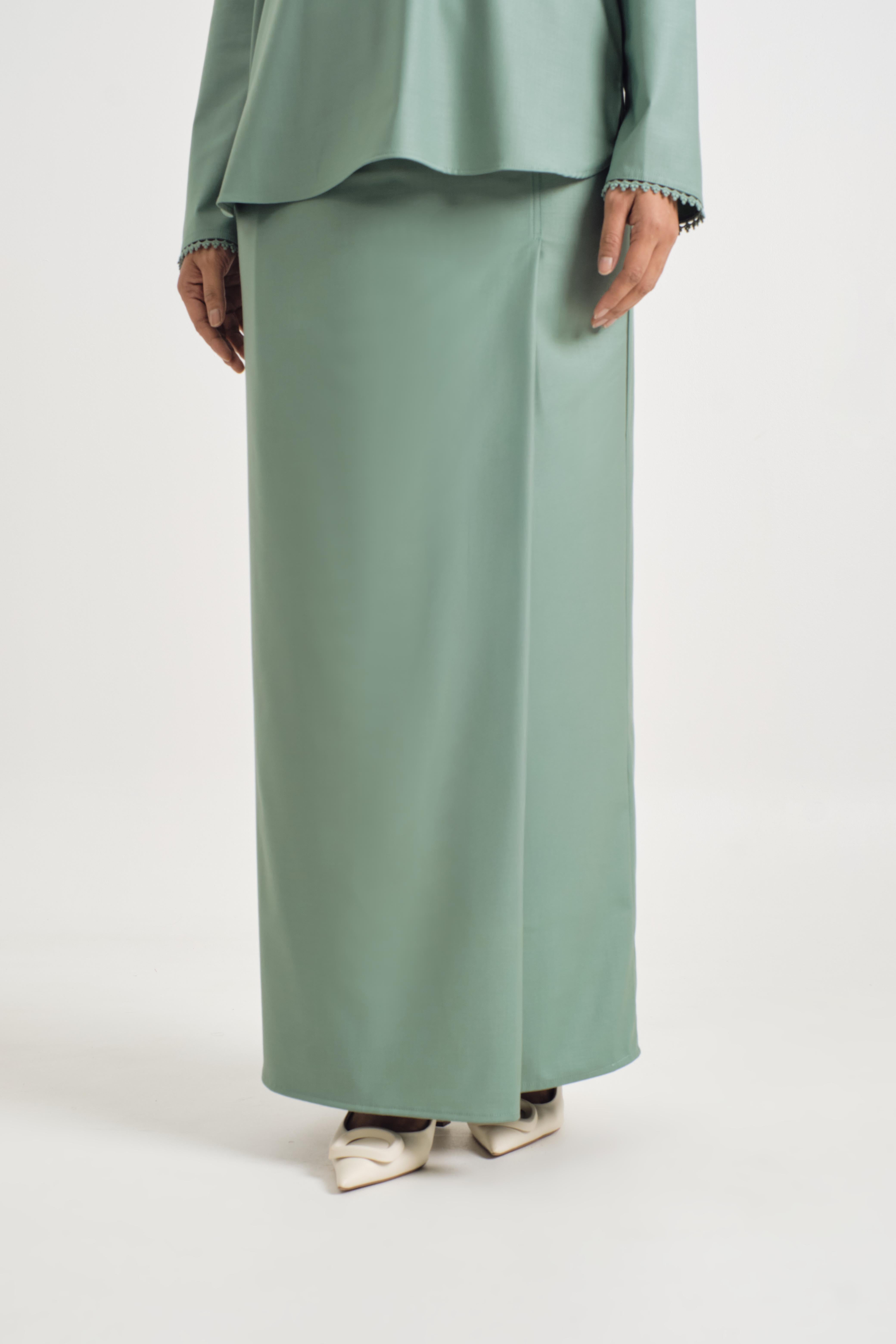 Patawali Baju Kurung - Soft Teal Green