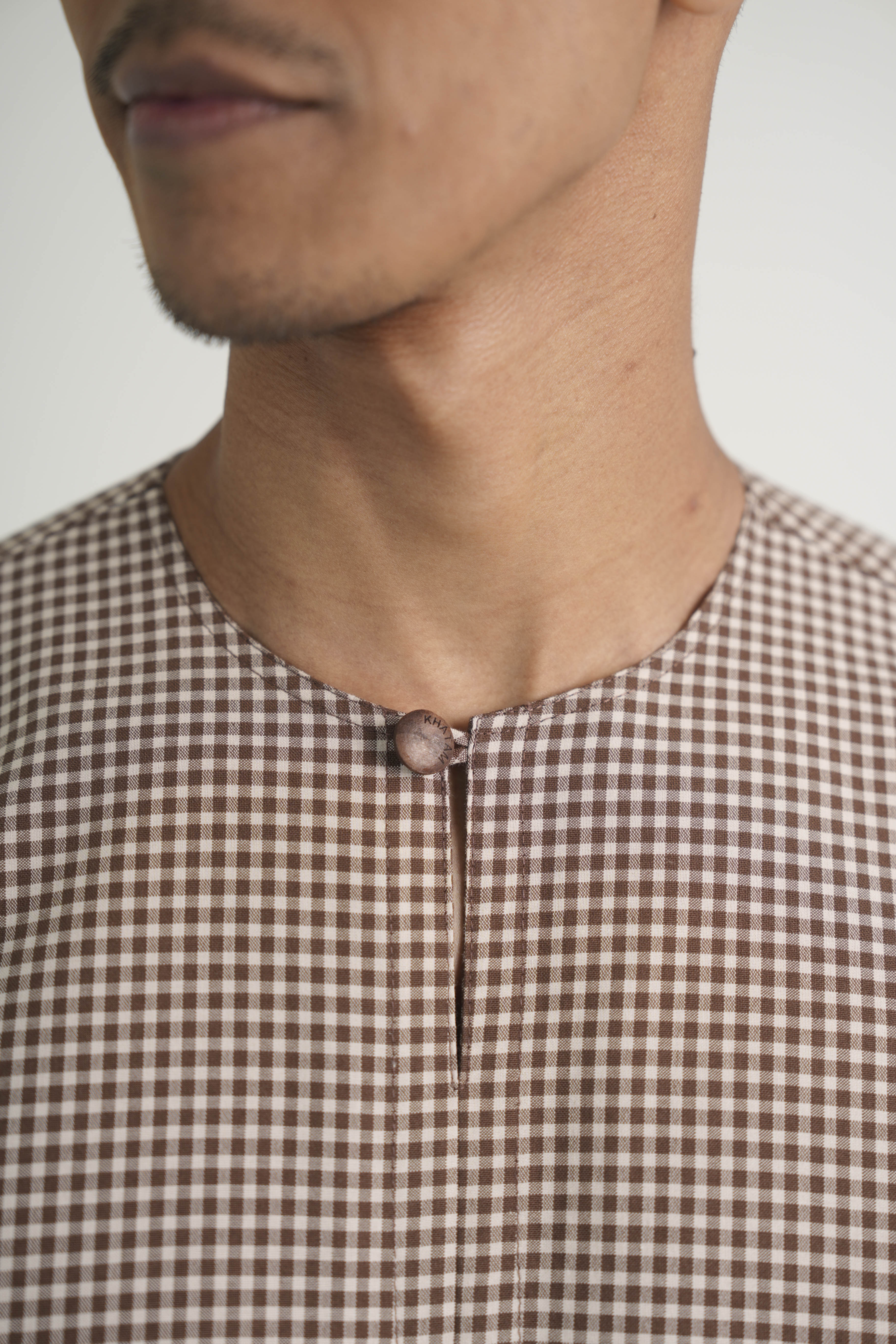 Jalenan Modern Fit Top - Plaid Brown