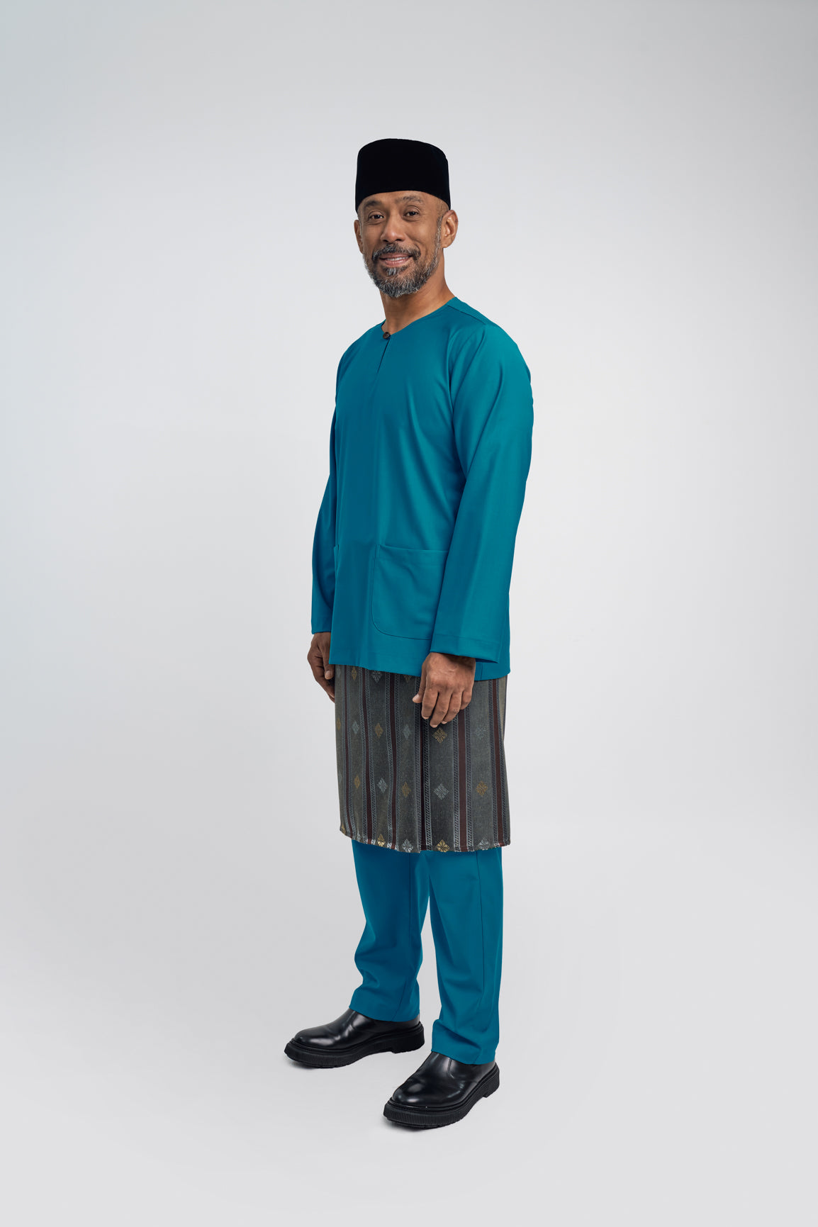 Patawali Modern Fit Baju Melayu Teluk Belanga - Turquoise
