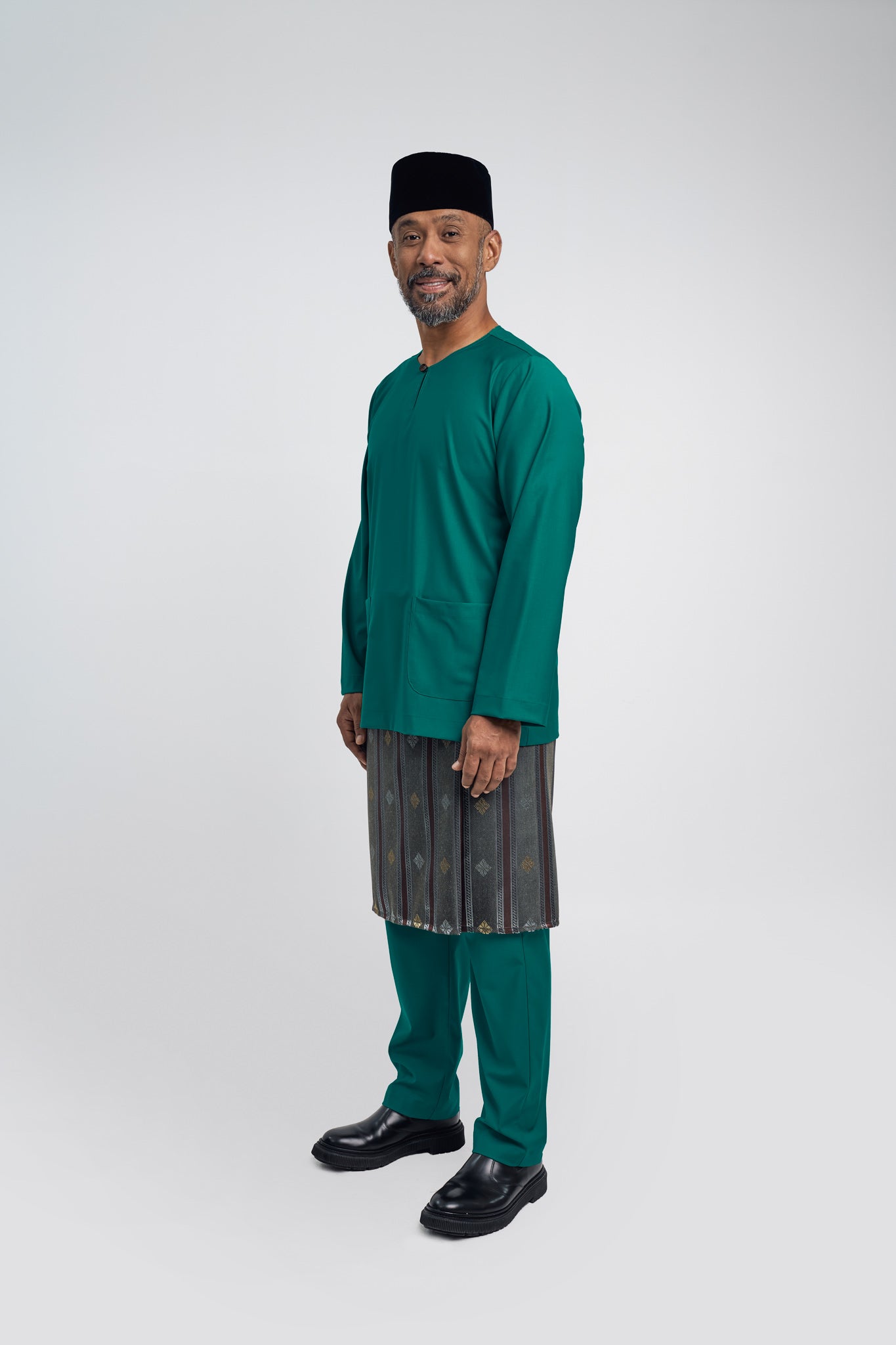 Patawali Modern Fit Baju Melayu Teluk Belanga - Turquoise