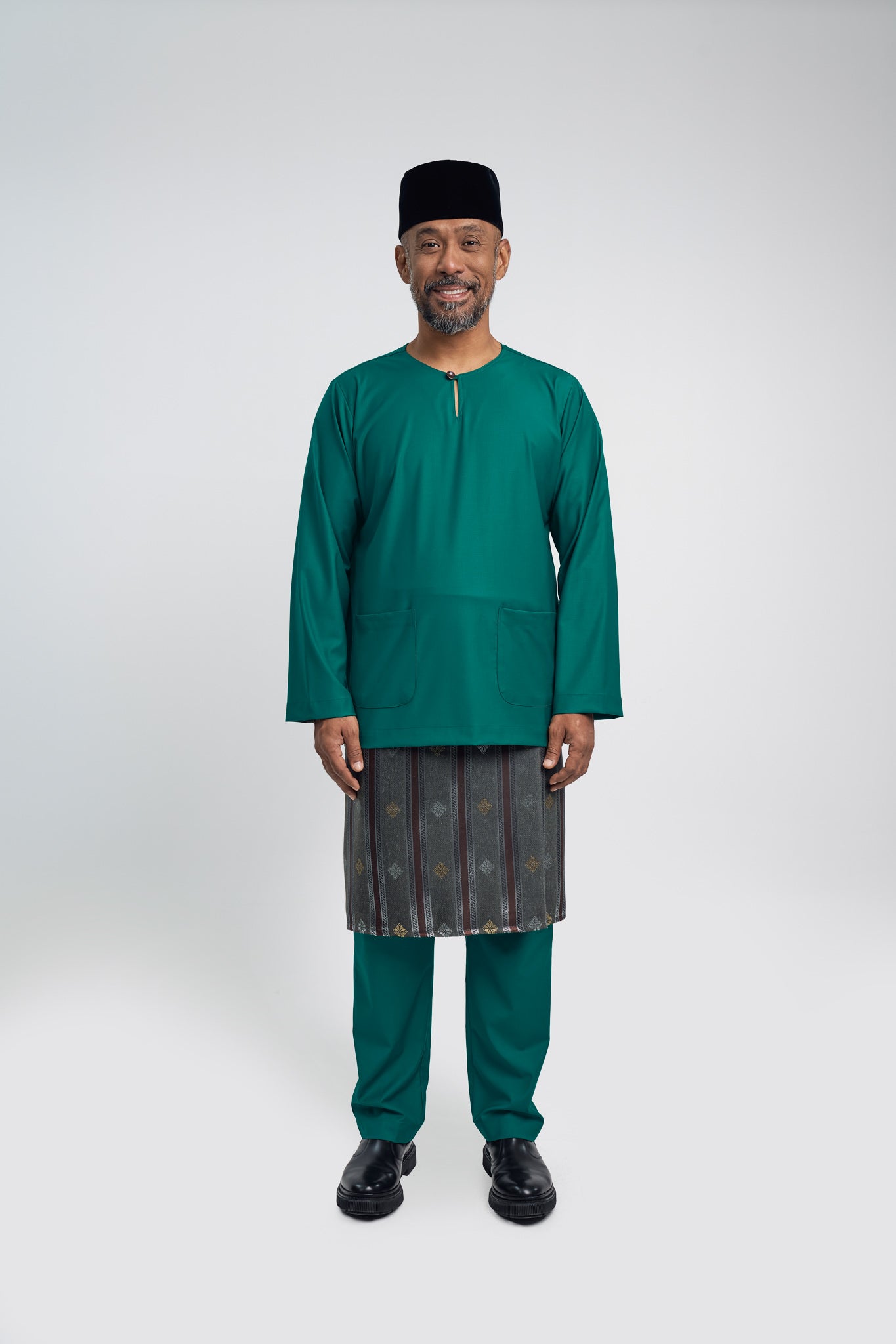 Patawali Modern Fit Baju Melayu Teluk Belanga - Turquoise