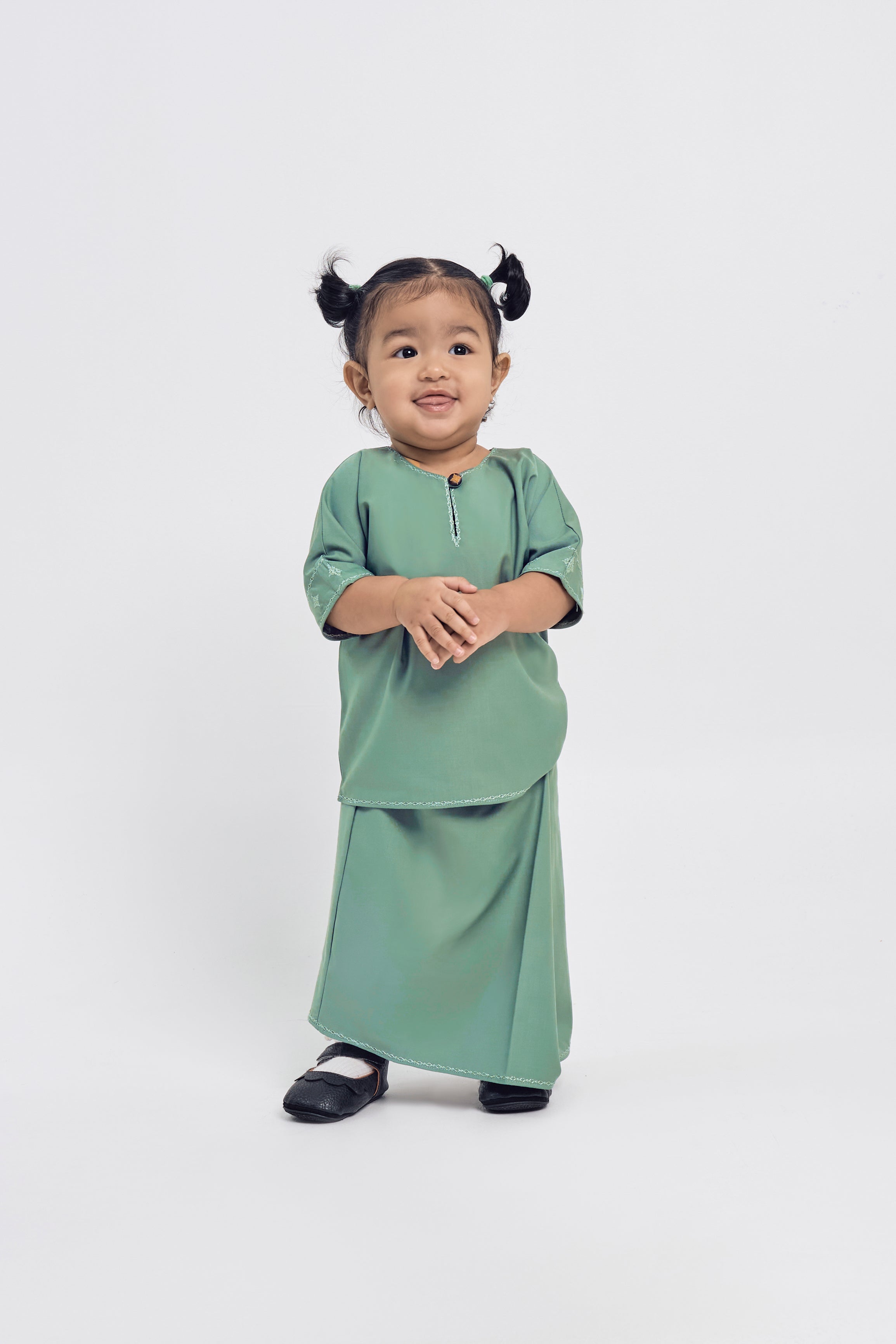 Patawali Baby Girls Baju Kurung - Grass Green