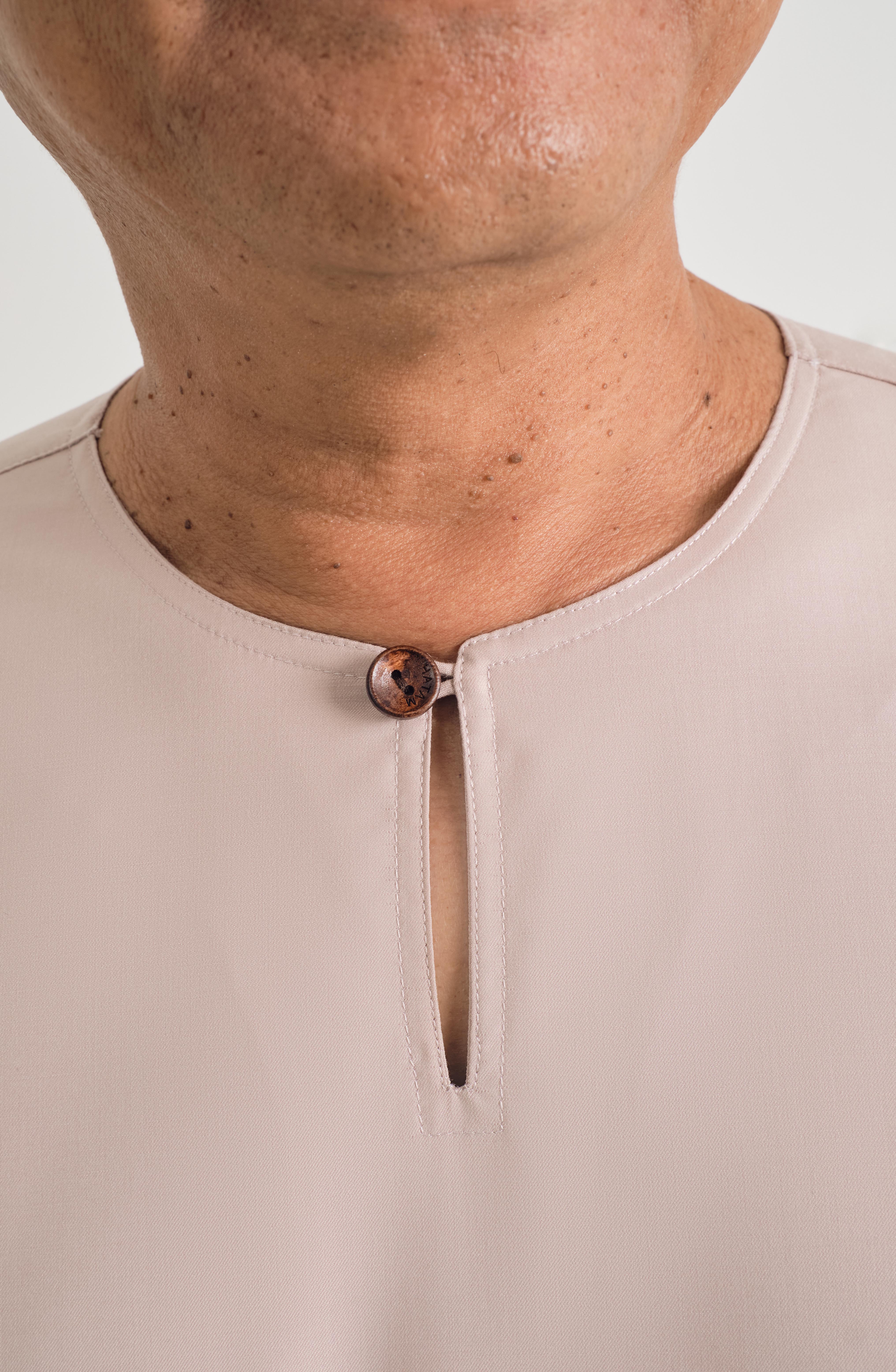 Patawali Modern Fit Baju Melayu Teluk Belanga - Warm Beige