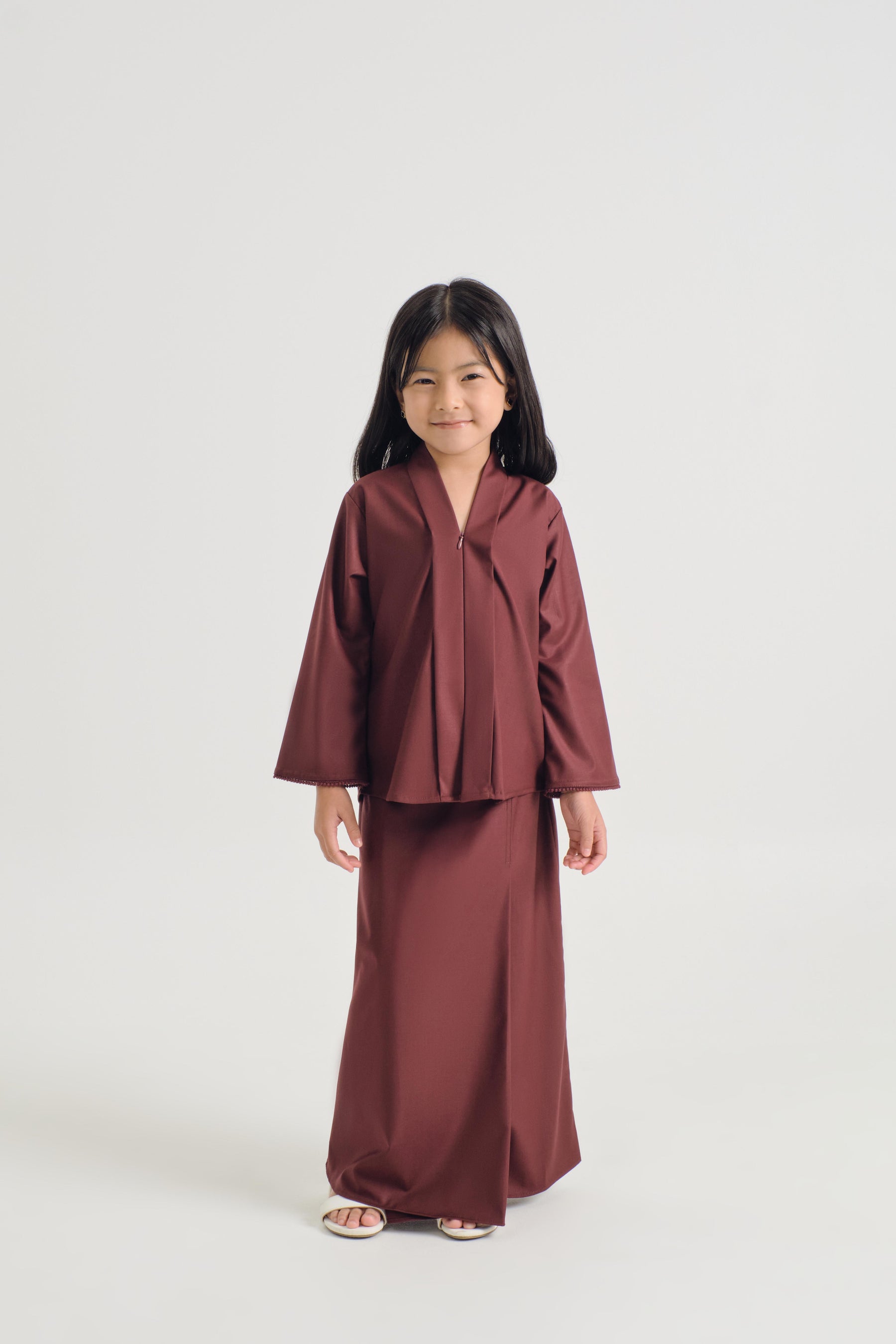 Patawali Girl Kebaya - Burgundy Red