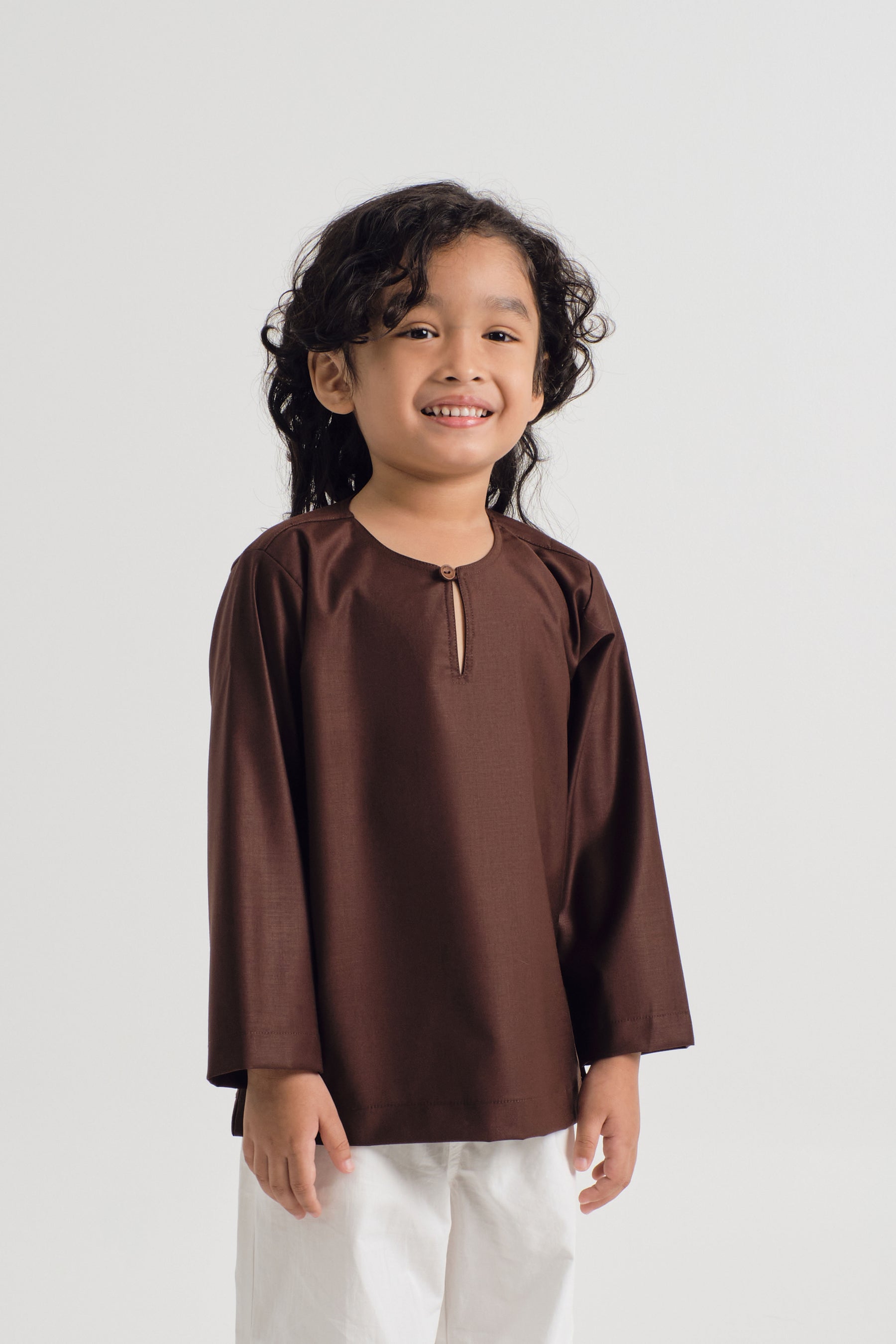 Patawali Boys Top - Dark Brown