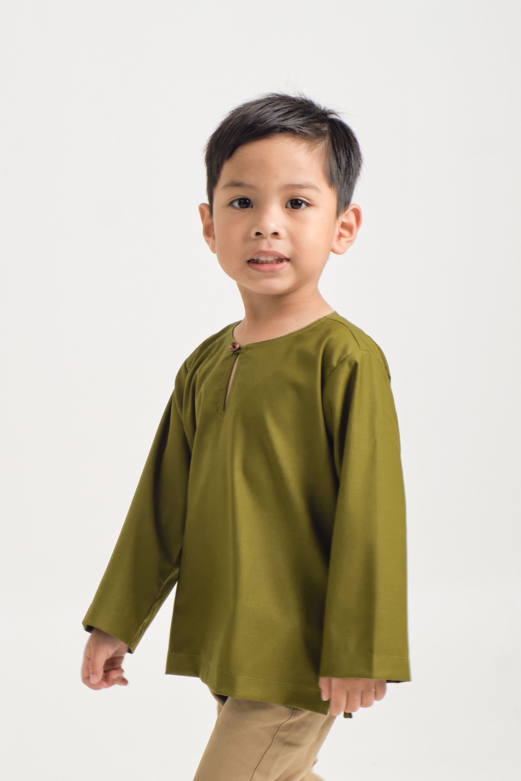 Patawali Boys Top - Olive Green