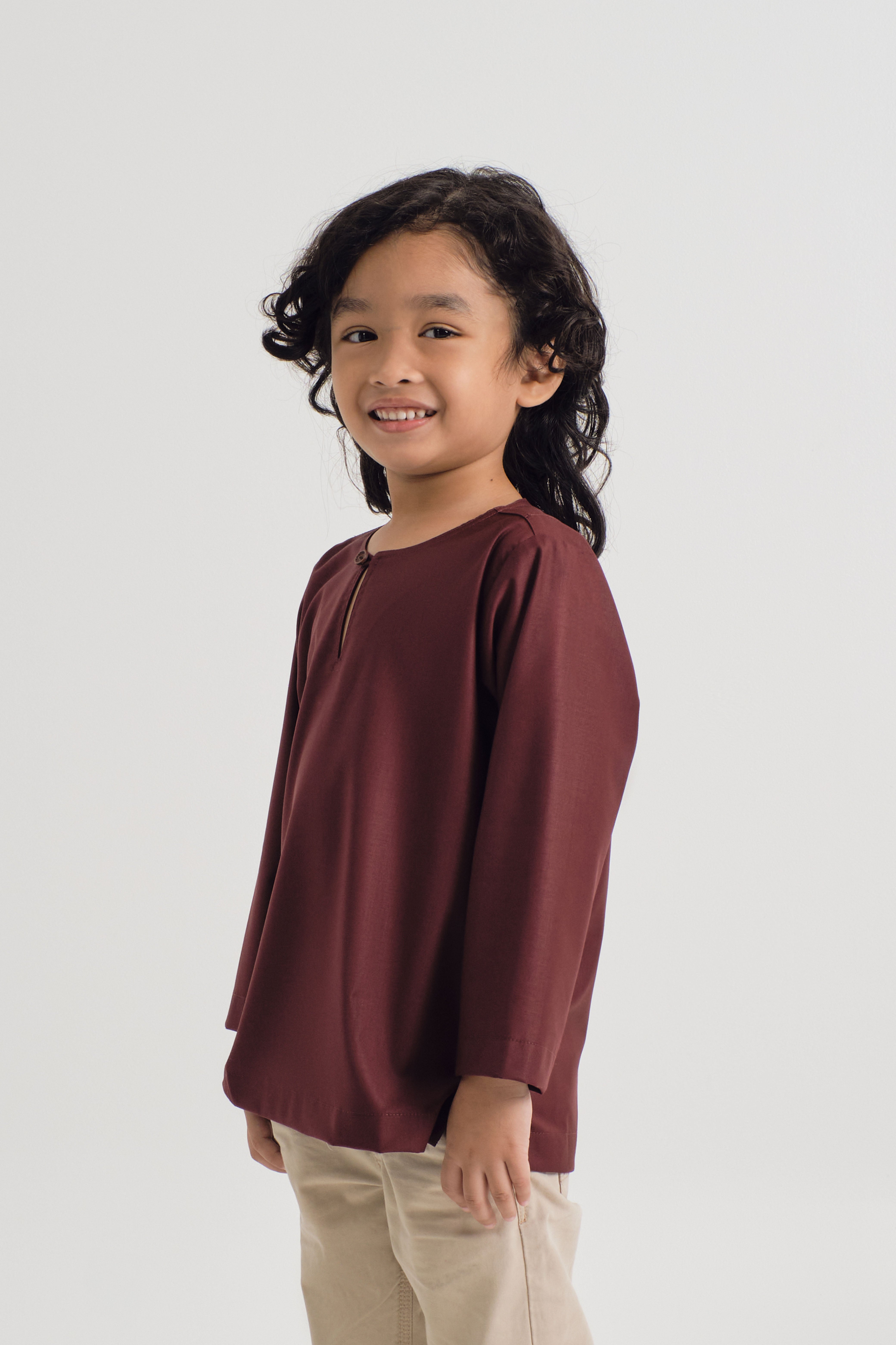 Patawali Boys Top - Burgundy Red