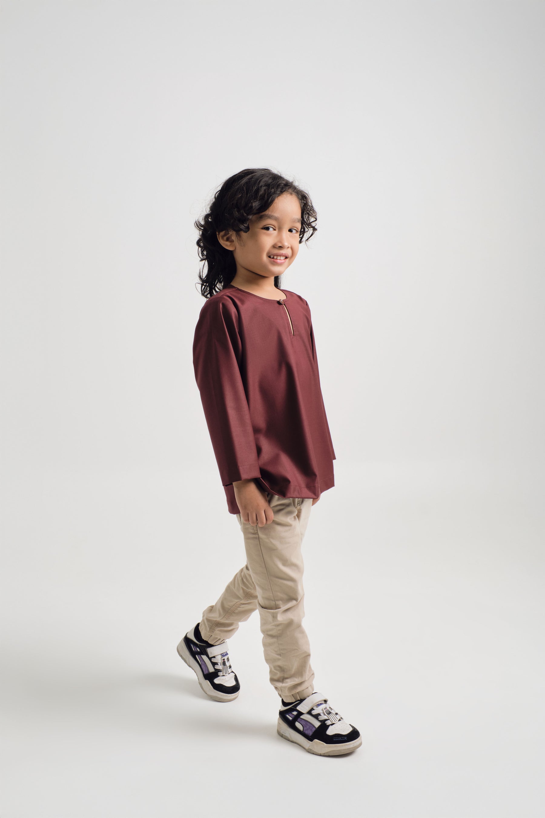 Patawali Boys Top - Burgundy Red