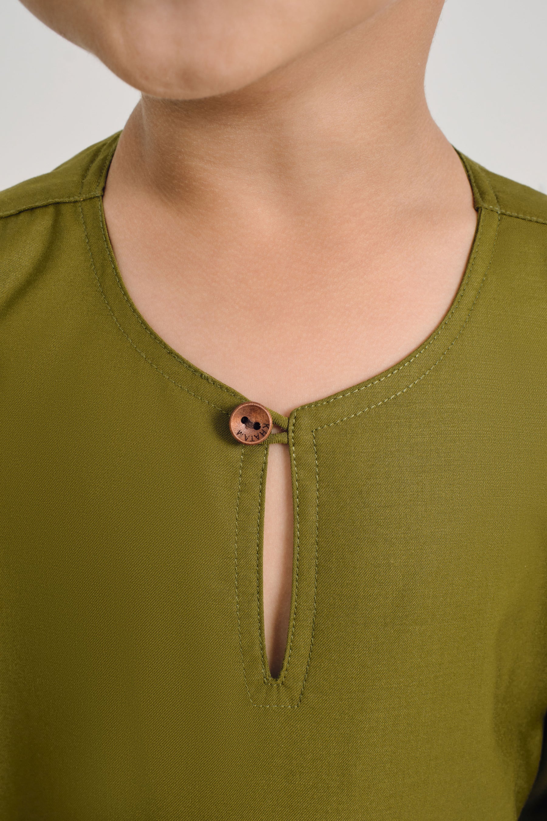 Patawali Boys Top - Olive Green