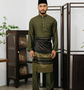 Patawali Baju Melayu Cekak Musang Army Green