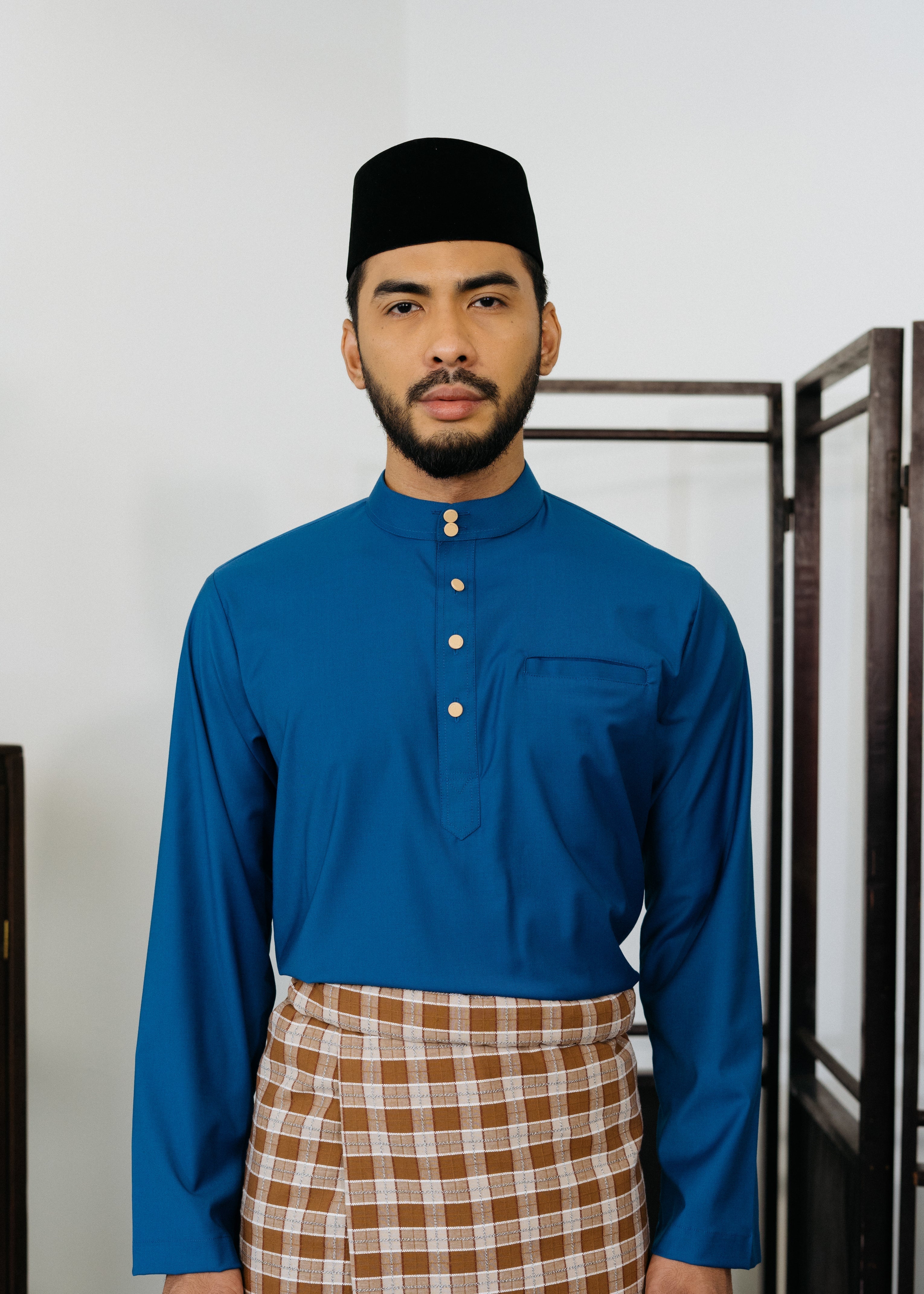 Patawali Baju Melayu Cekak Musang Admiral Blue