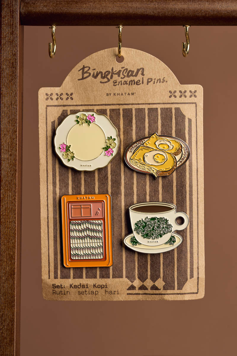 Bingkisan Enamel Pin - Set Kedai Kopi