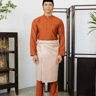 Patawali Baju Melayu Cekak Musang Brick Red