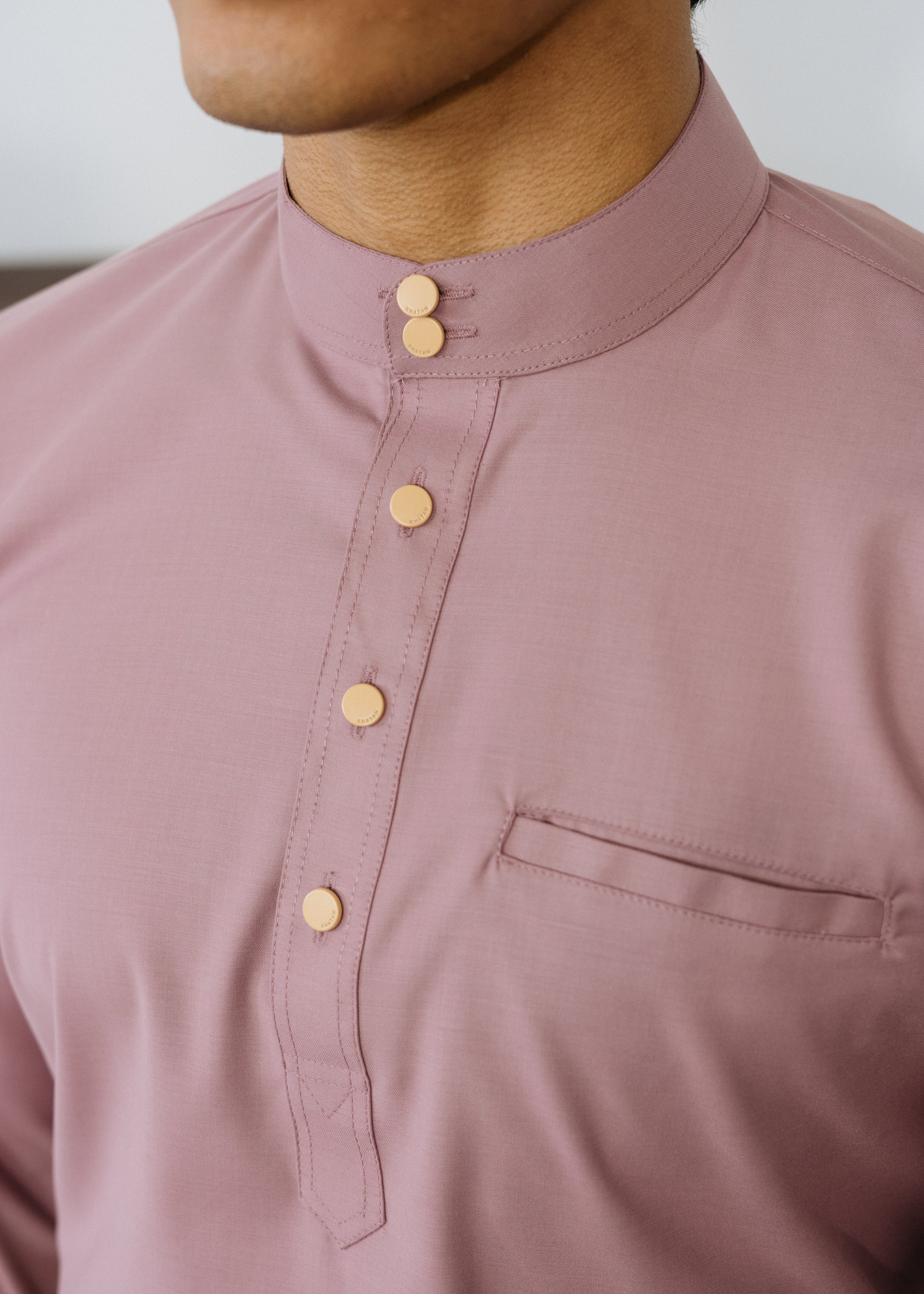 Patawali Baju Melayu Cekak Musang Lavender