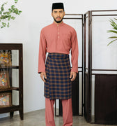 Patawali Baju Melayu Cekak Musang Rosewood Pink