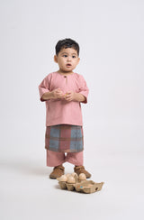 Patawali Baby Boys Baju Melayu Teluk Belanga - Dusty Pink