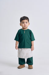 Patawali Baby Boys Baju Melayu Teluk Belanga - Emerald Green