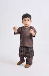 Patawali Baby Boys Baju Melayu Teluk Belanga - Espresso