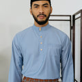 Patawali Baju Melayu Cekak Musang Pewter Grey