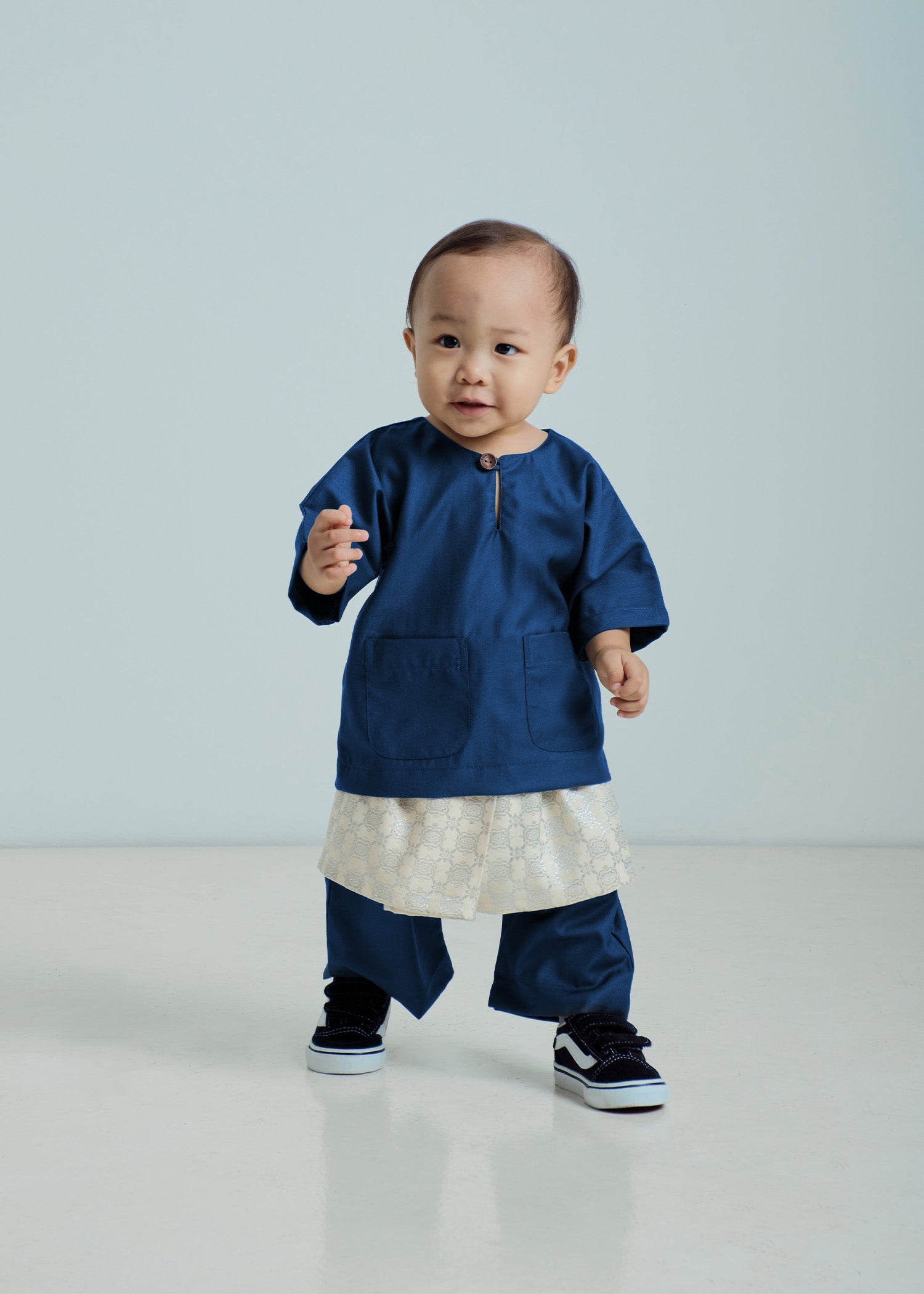 Patawali Baby Boys Baju Melayu Teluk Belanga - Admiral Blue