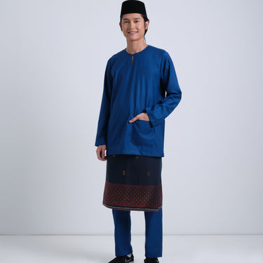 Patawali Modern Fit Baju Melayu Teluk Belanga - Admiral Blue