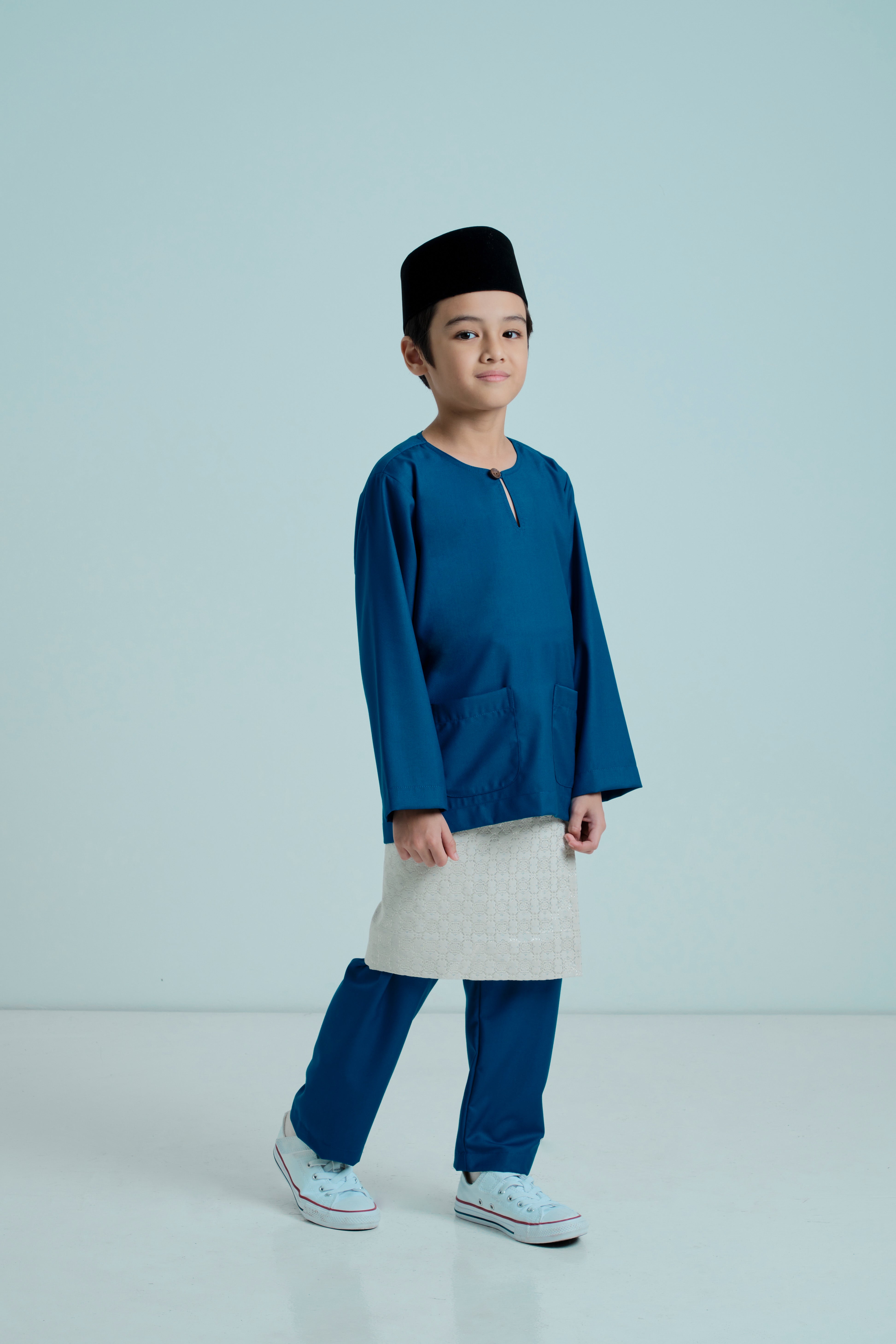 Patawali Boys Baju Melayu Teluk Belanga - Admiral Blue