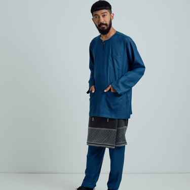 Patawali Classic Fit Baju Melayu Teluk Belanga - Admiral Blue