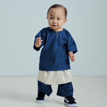 Patawali Baby Boys Baju Melayu Teluk Belanga - Admiral Blue