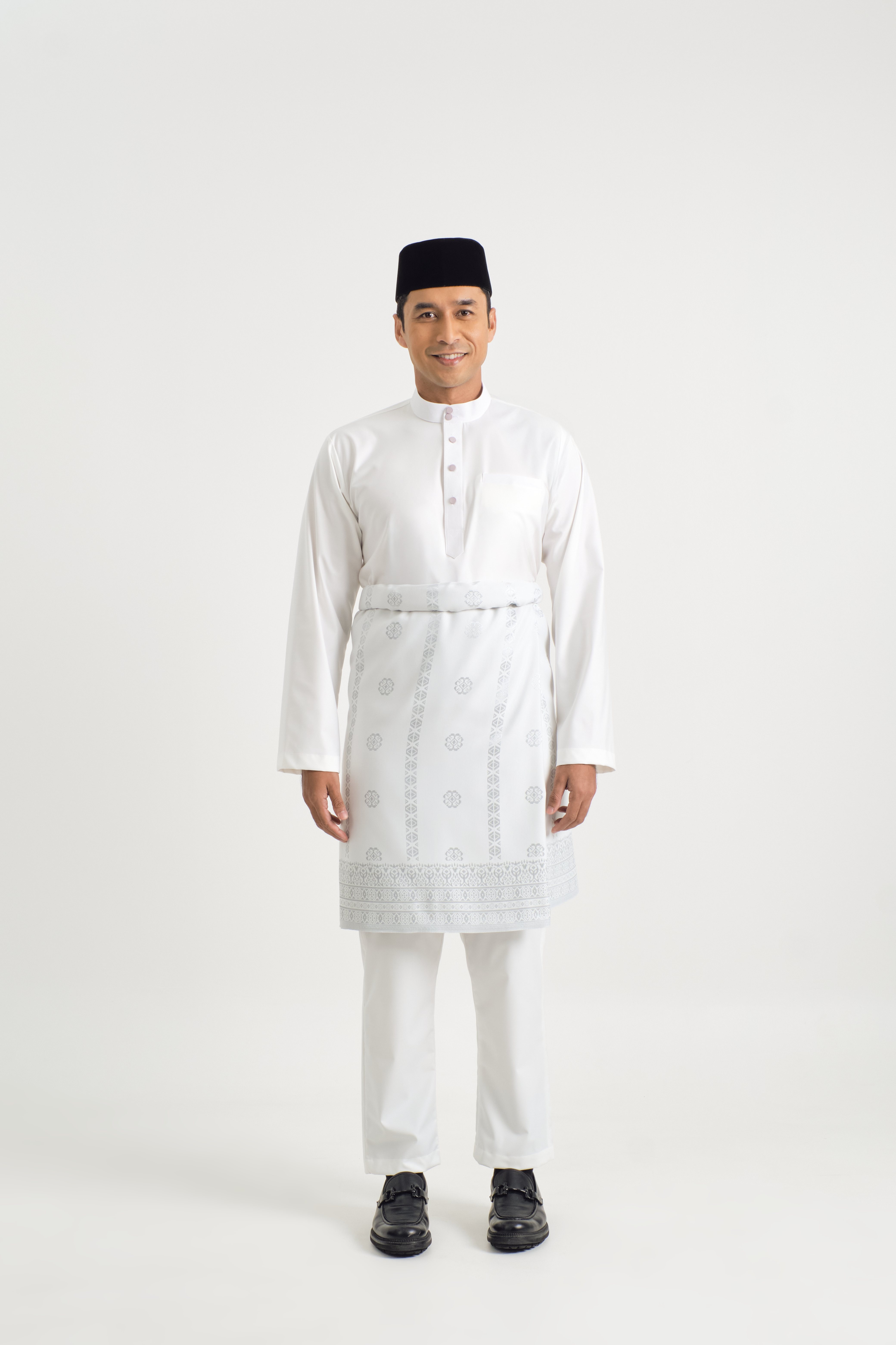 Patawali Baju Melayu Cekak Musang - Antique White