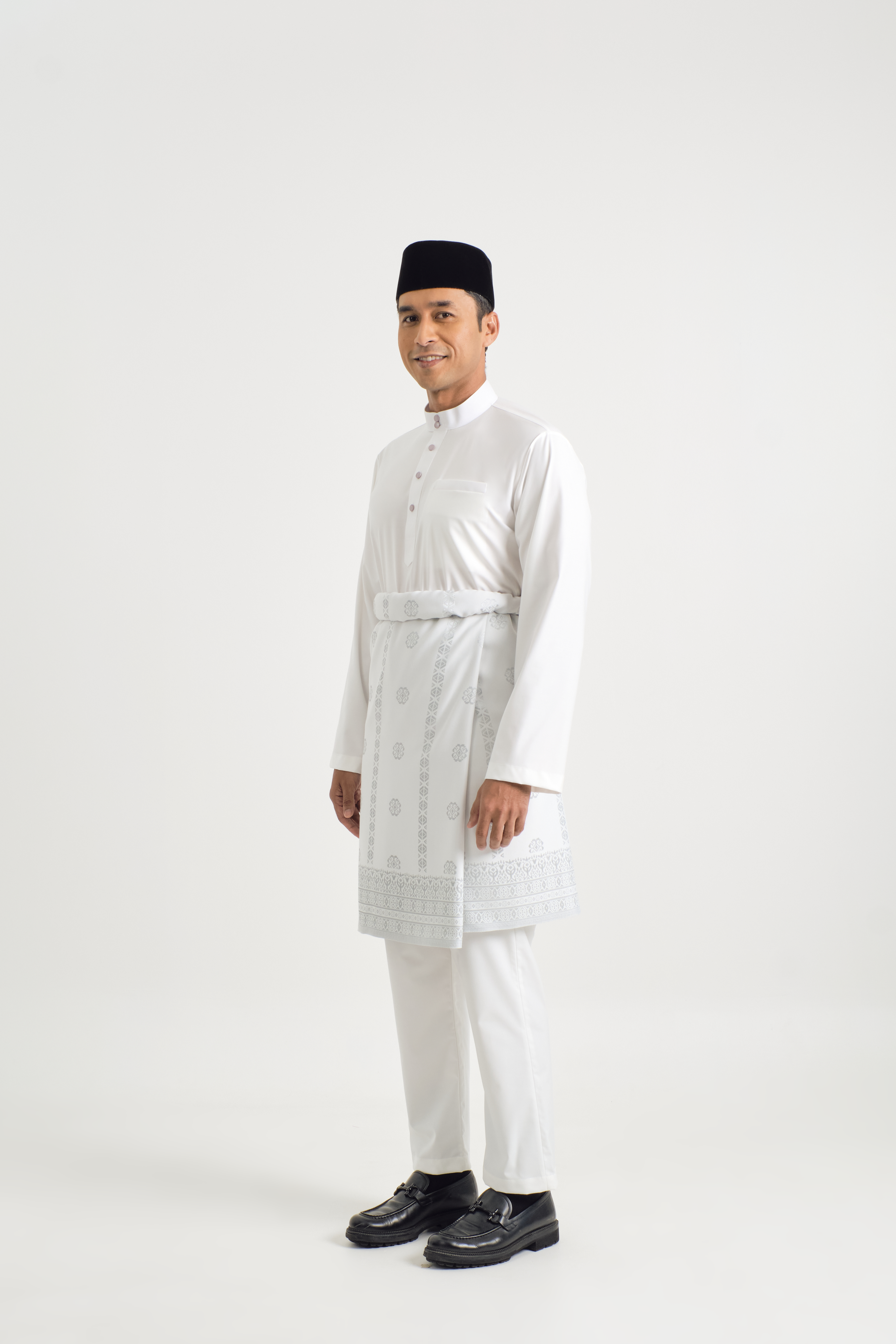 Patawali Baju Melayu Cekak Musang - Antique White