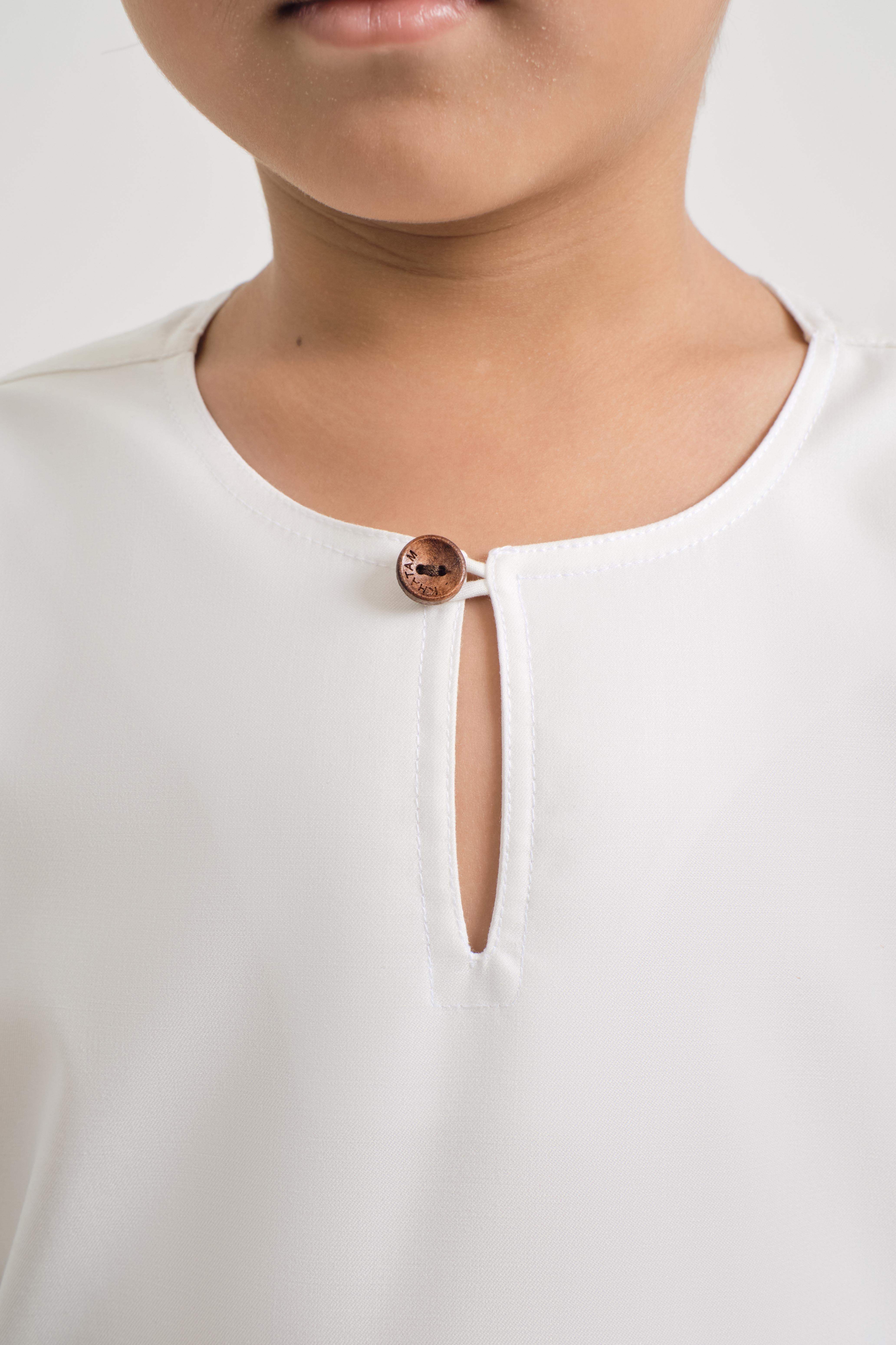 Patawali Boys Baju Melayu Teluk Belanga - Antique White
