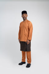 Patawali Modern Fit Baju Melayu Teluk Belanga - Apricot