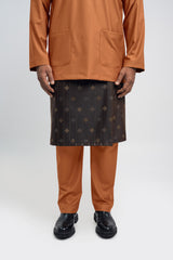 Patawali Modern Fit Baju Melayu Teluk Belanga - Apricot